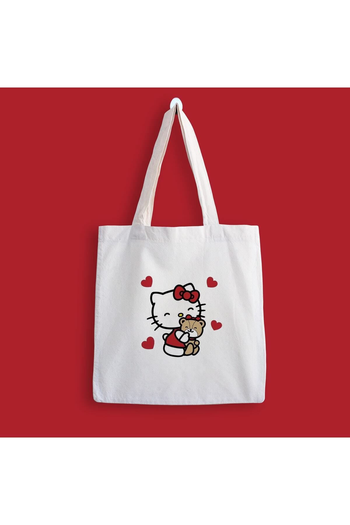 BİBANAPROMOSYON Hello Kitty Baskılı Bez Çanta