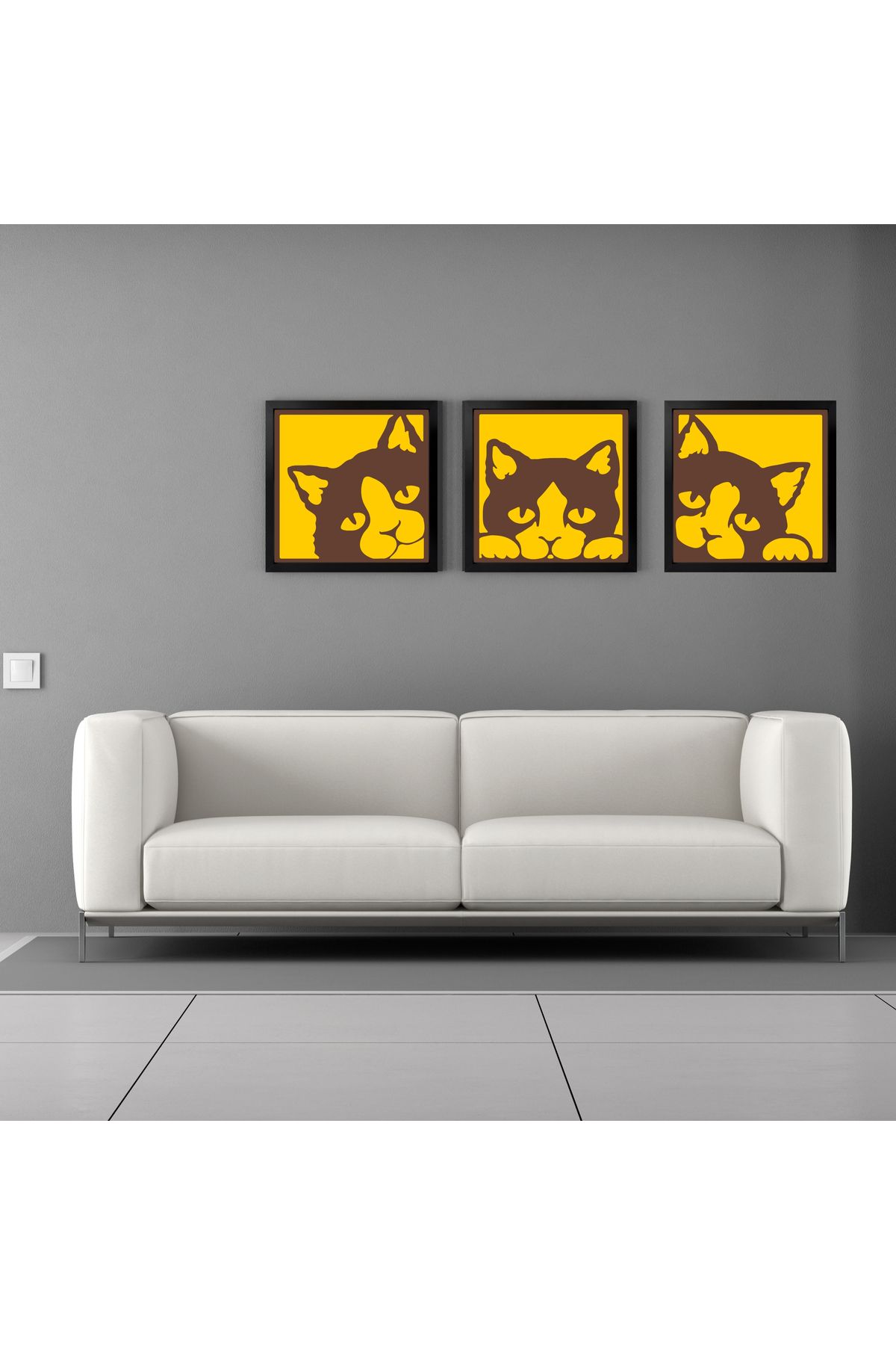 Grand Fine Art Çerçeveli Renkli Akrilik Tablo 3lü Set