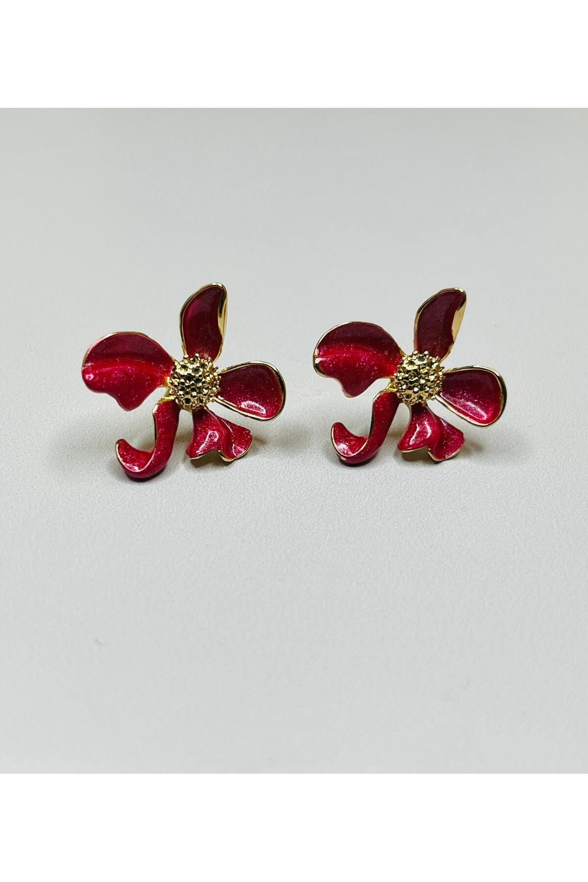 ASİN ACCESSORİES Mineli Çiçek Küpe - VİP Küpe