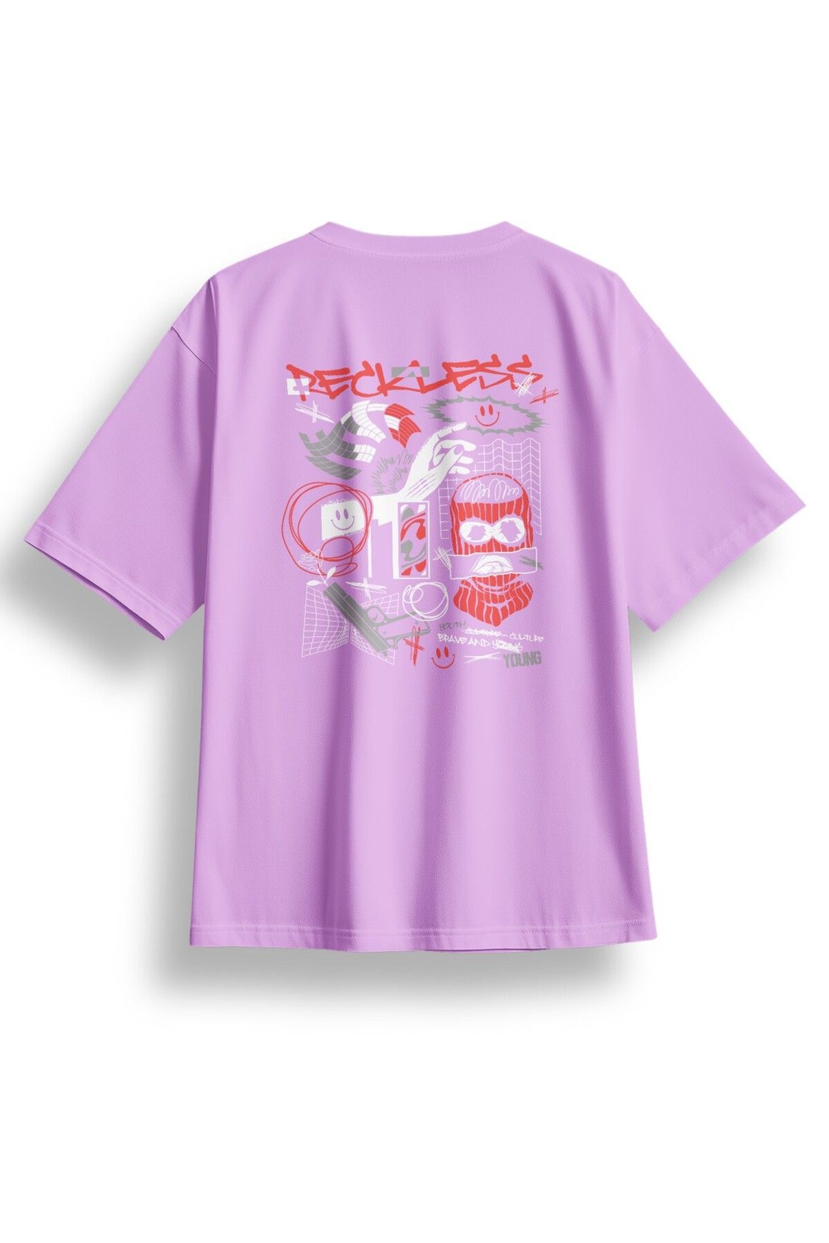 LUMARTA Oversize Reckless Baskılı Tshirt