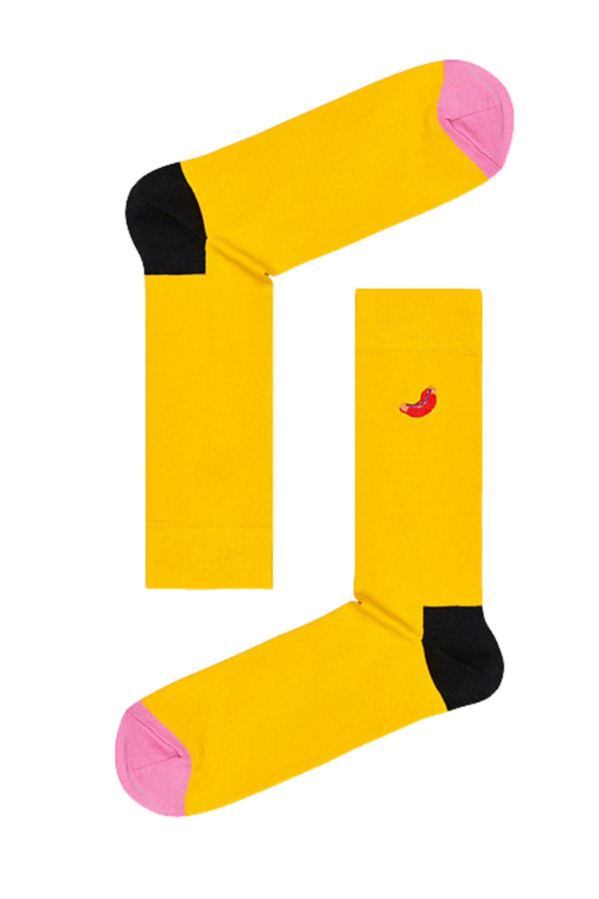 Shuttle Park Özel Seri Sosis Socks Renkli Eğlenceli Happy HotDog Desenli Rahat Tasarım Tarz Kokulu Dikişsiz Çorap