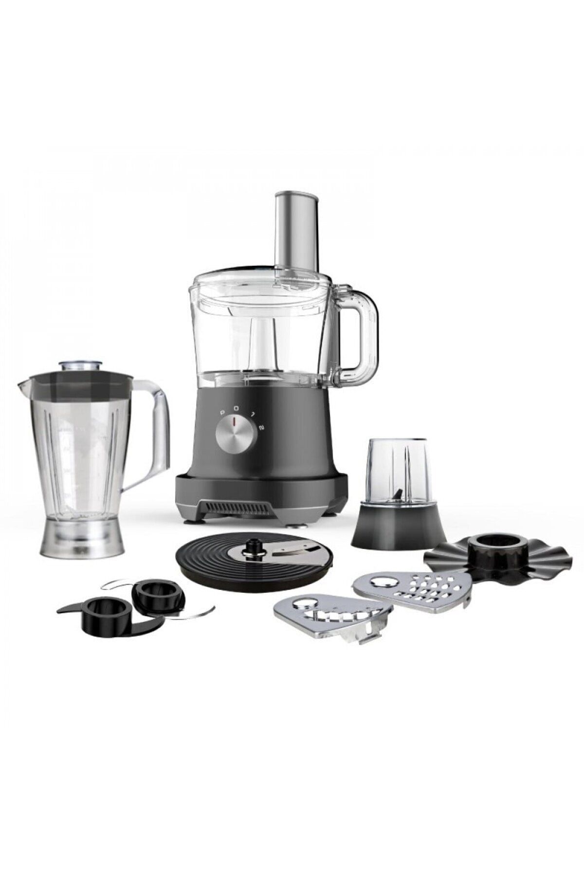 rebune-15 Function Food Processor, Blender, Grinder, Chopper, Whisker And Dough Maker, 2 Speeds 500w, 1.5 L 2