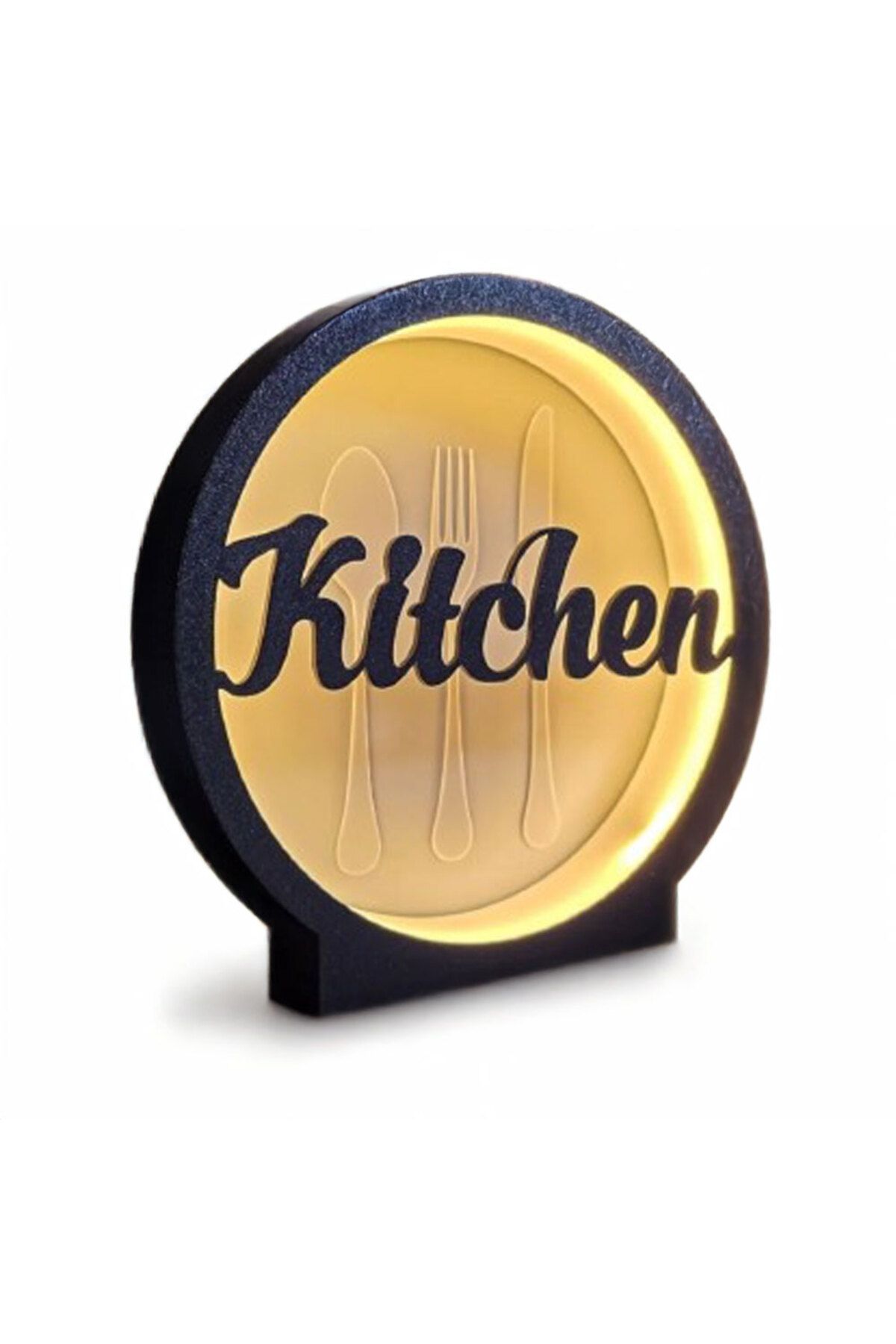 Fibrika Store LED Işıklı Mutfak Dekoru – Kitchen Yazılı Masa Üstü Tasarım