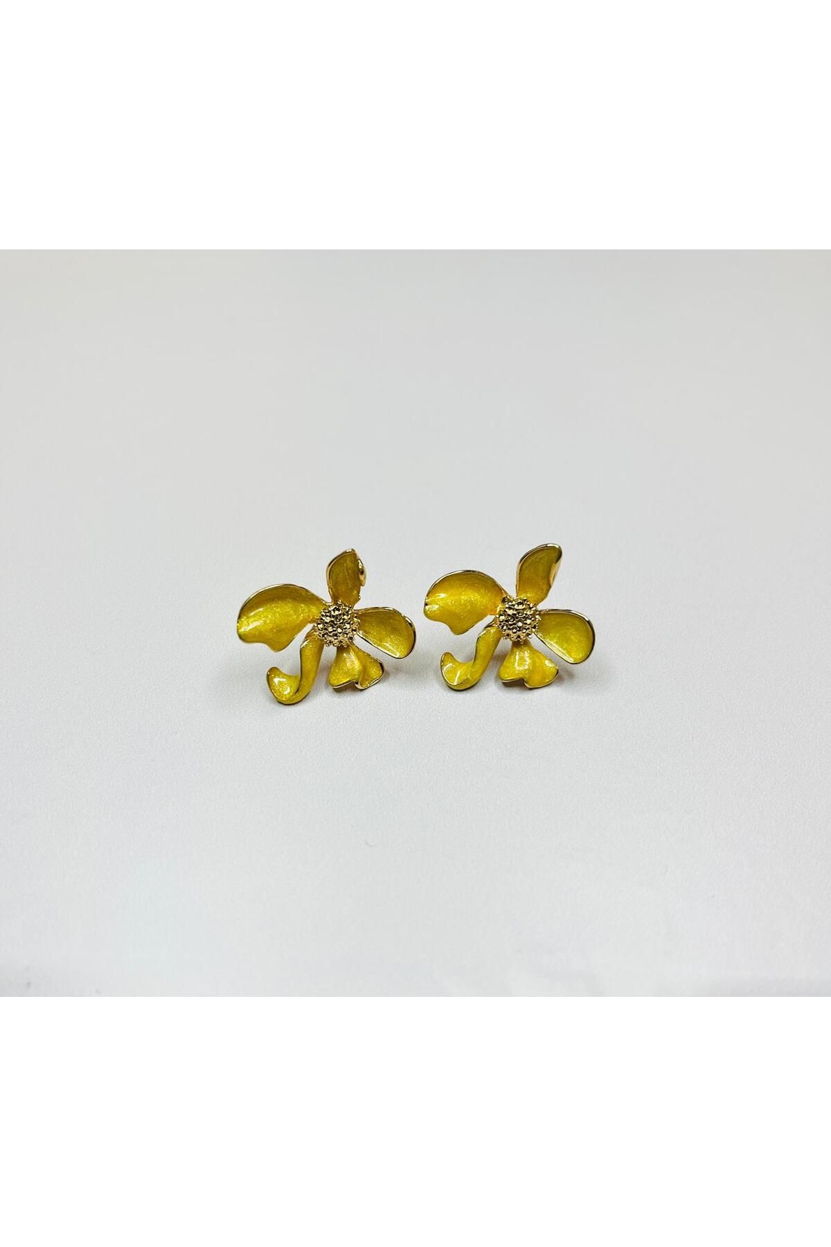 ASİN ACCESSORİES Mineli Çiçek Küpe - VİP Küpe