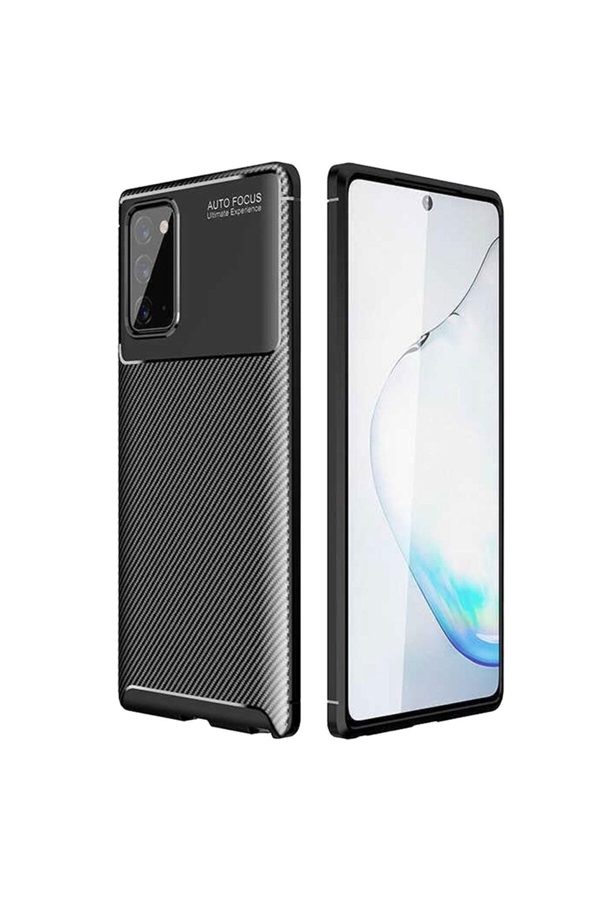 Smart Tech Samsung Galaxy Note 20 Karbon Desenli Negro Silikon Kılıf