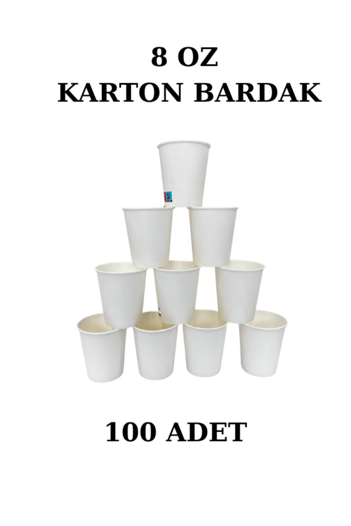 Sezer Pack KARTON BARDAK 8 0Z - 100 ADET Dayanıklı ve Sızdırmaz - Tek Kullanımlık