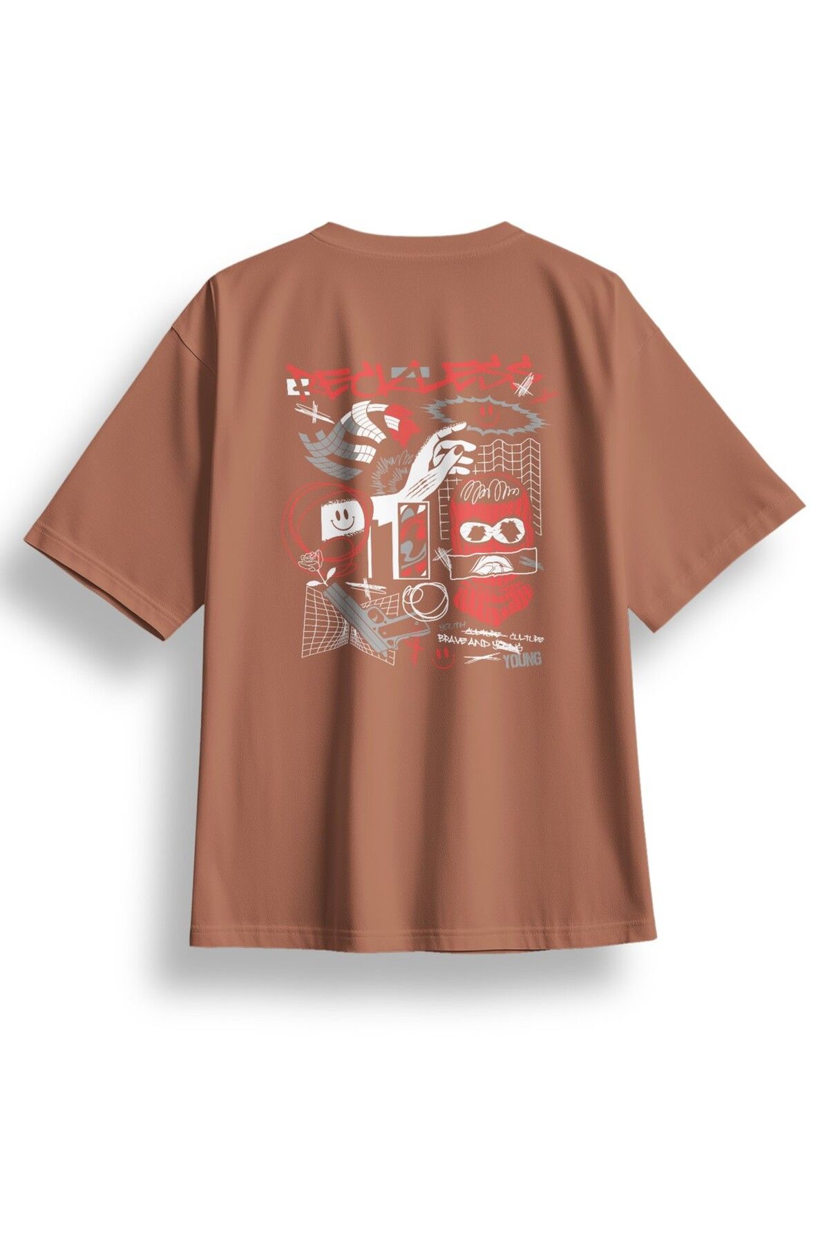 LUMARTA Oversize Reckless Baskılı Tshirt