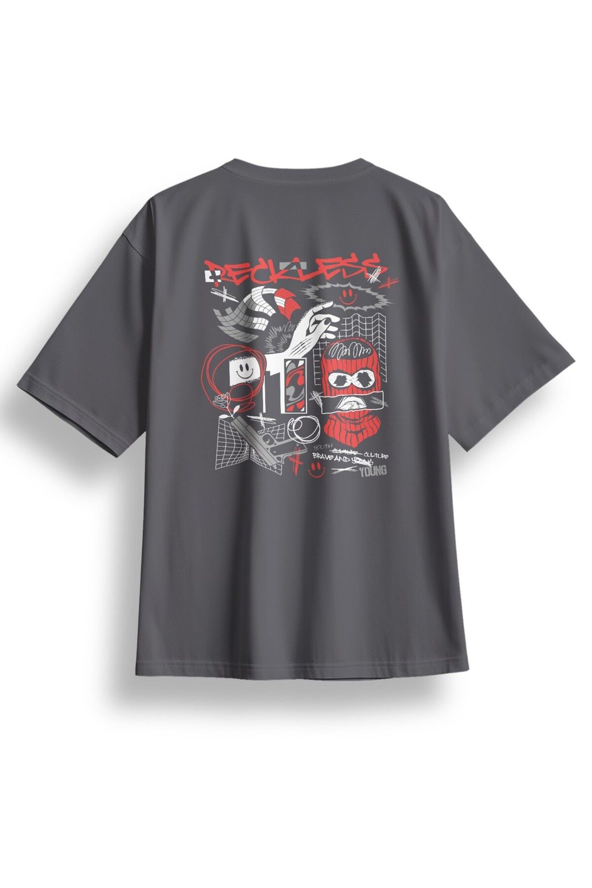 LUMARTA Oversize Reckless Baskılı Tshirt