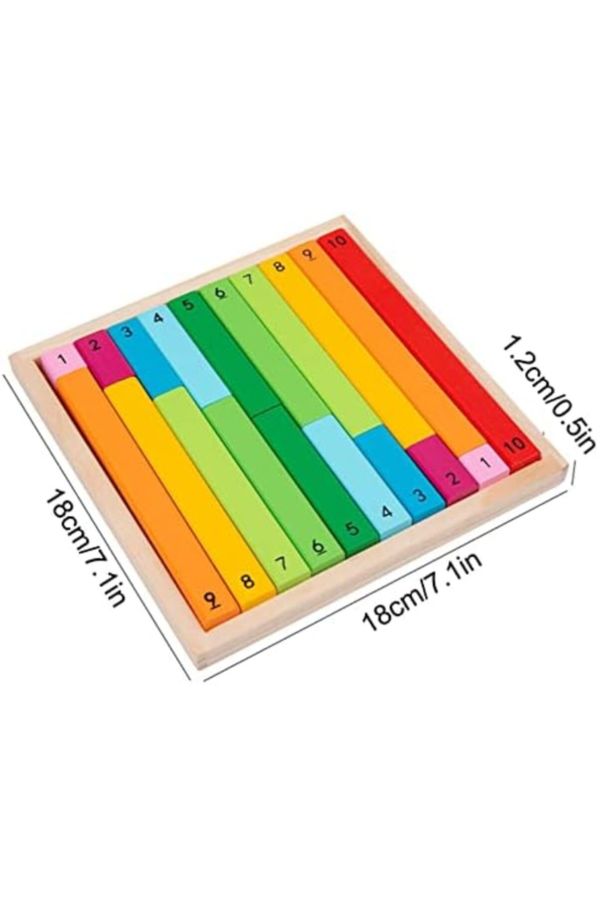 Mubei-Number Learning Sticks | Creative Math Learning Fun Kit, Colourful Numerical Rods for Early Developm 5