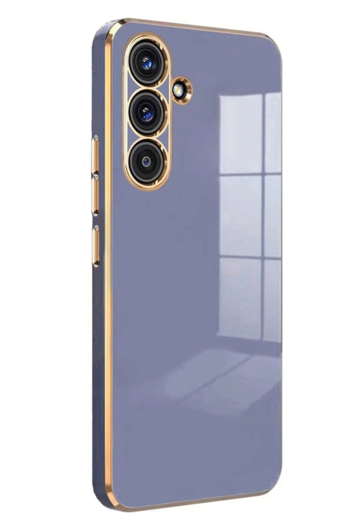 NewFace Samsung Galaxy A56 Kılıf Volet Silikon - Mavi FERRG