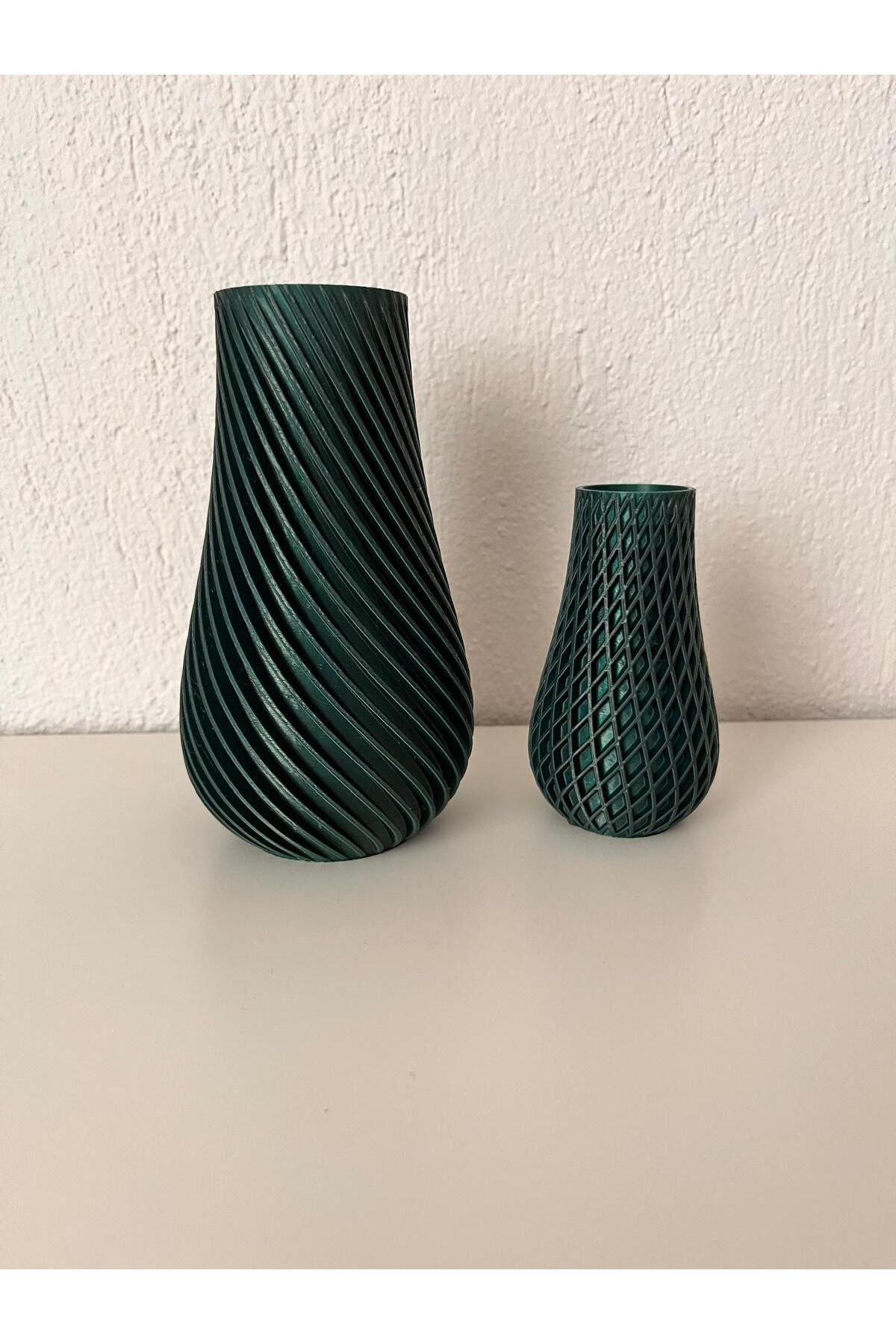 TIGEA Accessories 3D KURŞUNİ VAZO TAKIM 15/10 CM