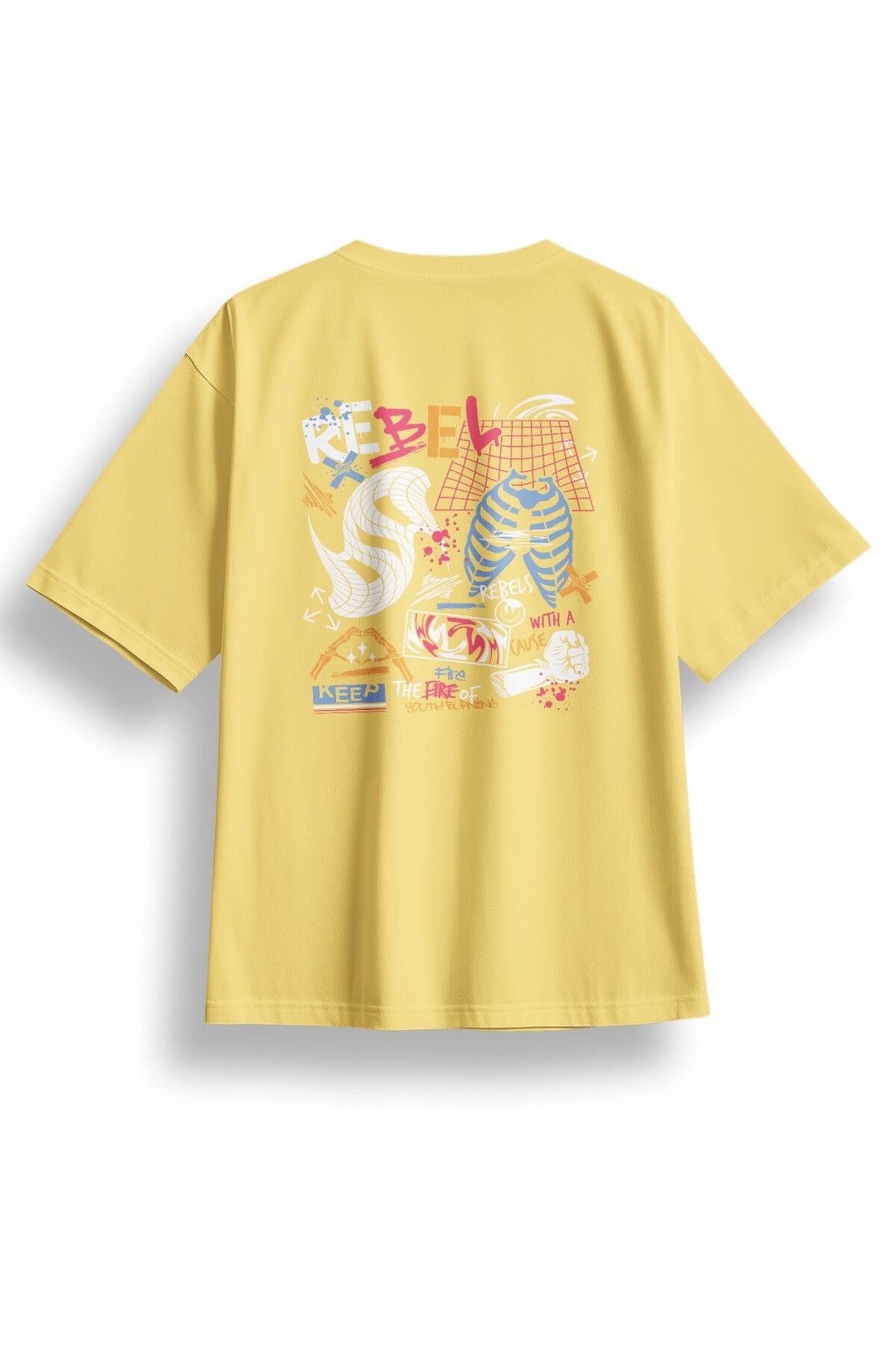 LUMARTA Oversize Rebel Baskılı Tshirt