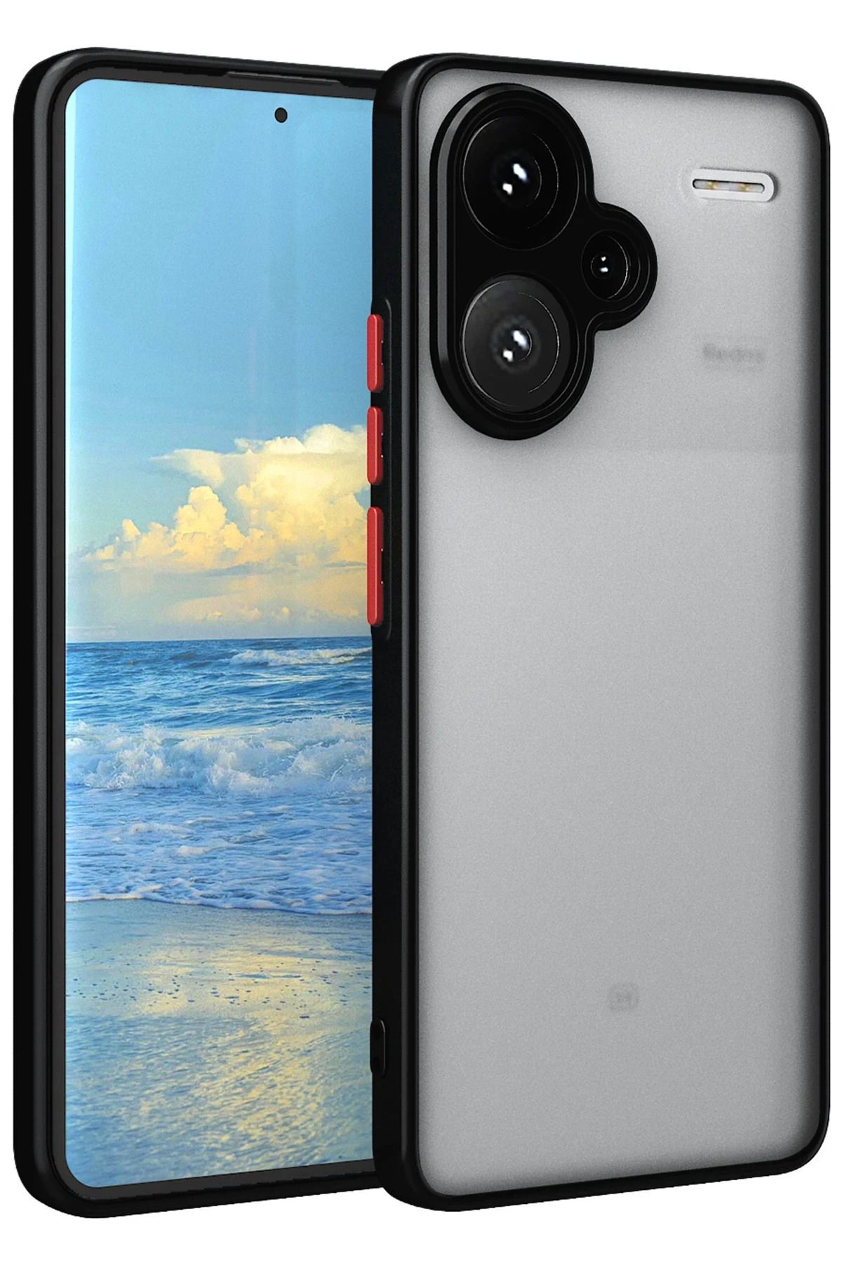 NewFace Xiaomi Redmi Note 13 Pro Plus Kılıf Montreal Silikon Kapak - Siyah YNSMR