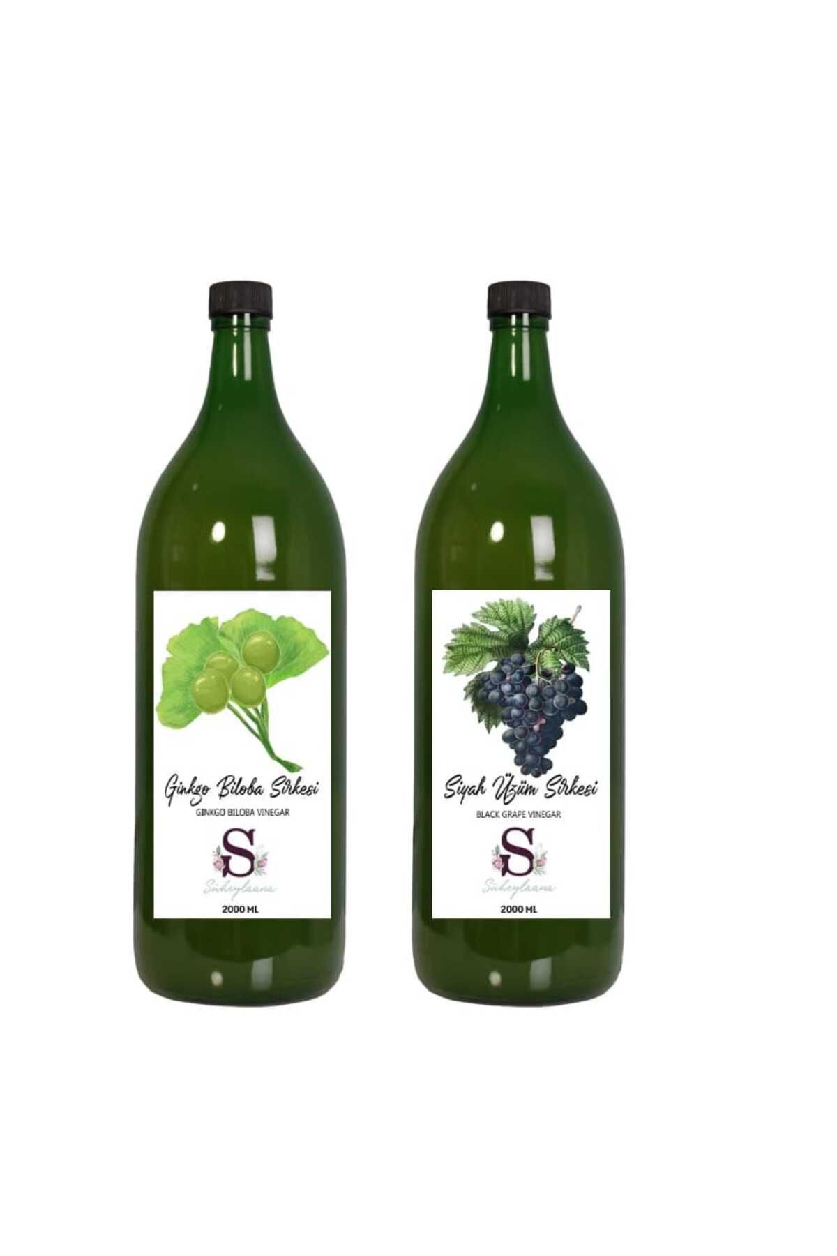 Süheylaana Doğal Ginkgo Biloba Sirkesi 2000 Ml - Doğal Siyah Üzüm Sirkesi 2000 Ml