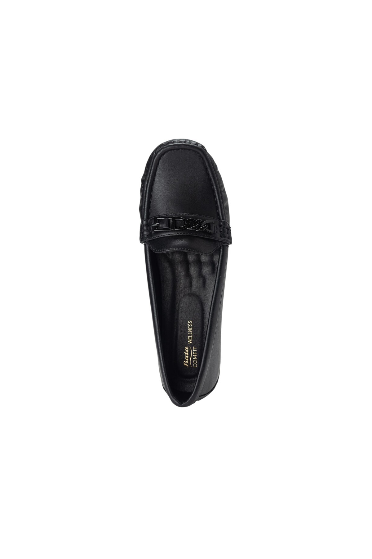 Bata Comfit Next Ladies Black Flat Shoes BATA Women Flats