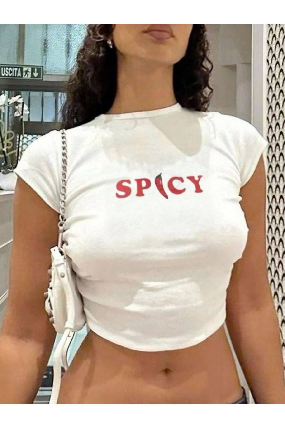 DEEFWEAR DREICH SPICY BASKILI BEYAZ CROP