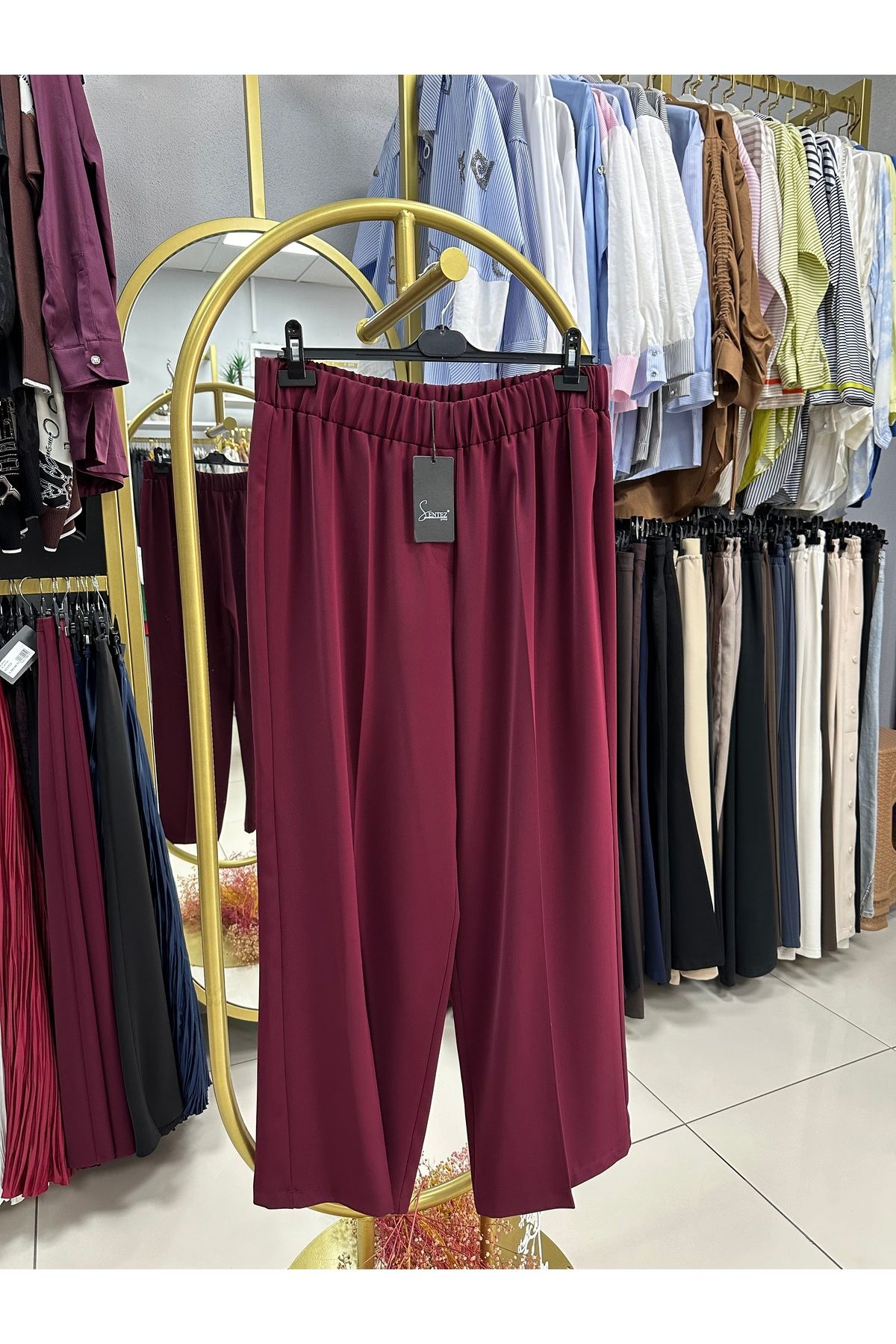 Sentez COLMAR BELİ LASTİKLİ GENİŞ PAÇA PANTALON