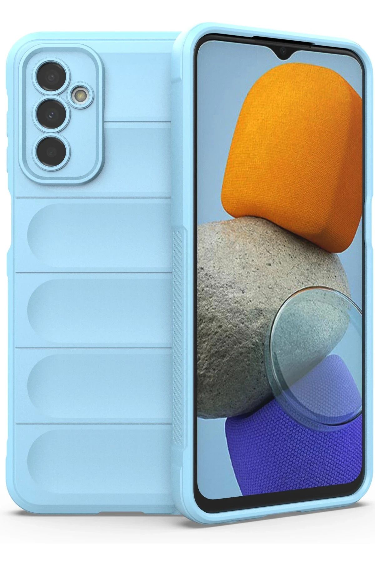 NewFace Samsung Galaxy M23 Kılıf Optimum Silikon - Sky Blue NRMSA