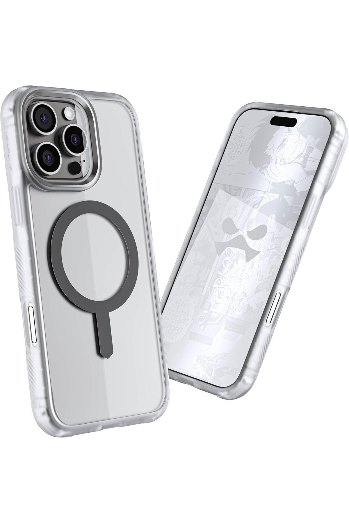 Ghostek-جراب شفاف مخفي لهاتف iPhone 16 Pro Max، متوافق مع Apple MagSafe Silicone Fusion Slim Shoc 3