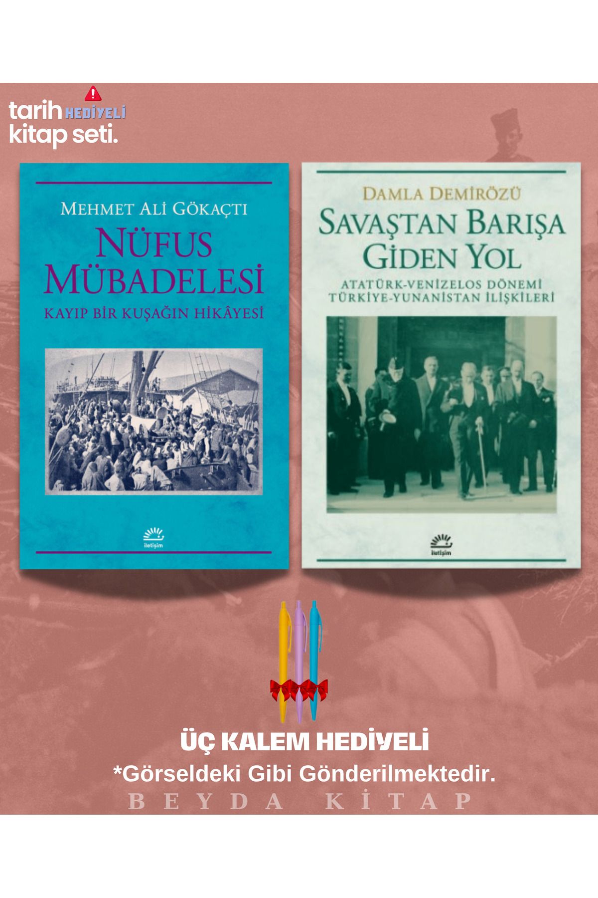 İletişim Yayınları Nufüs Mübadelesi - Savaştan Barışa Giden Yol - Kitap Seti - Kalem Hediye - Yunanistan - TRİLTSYV