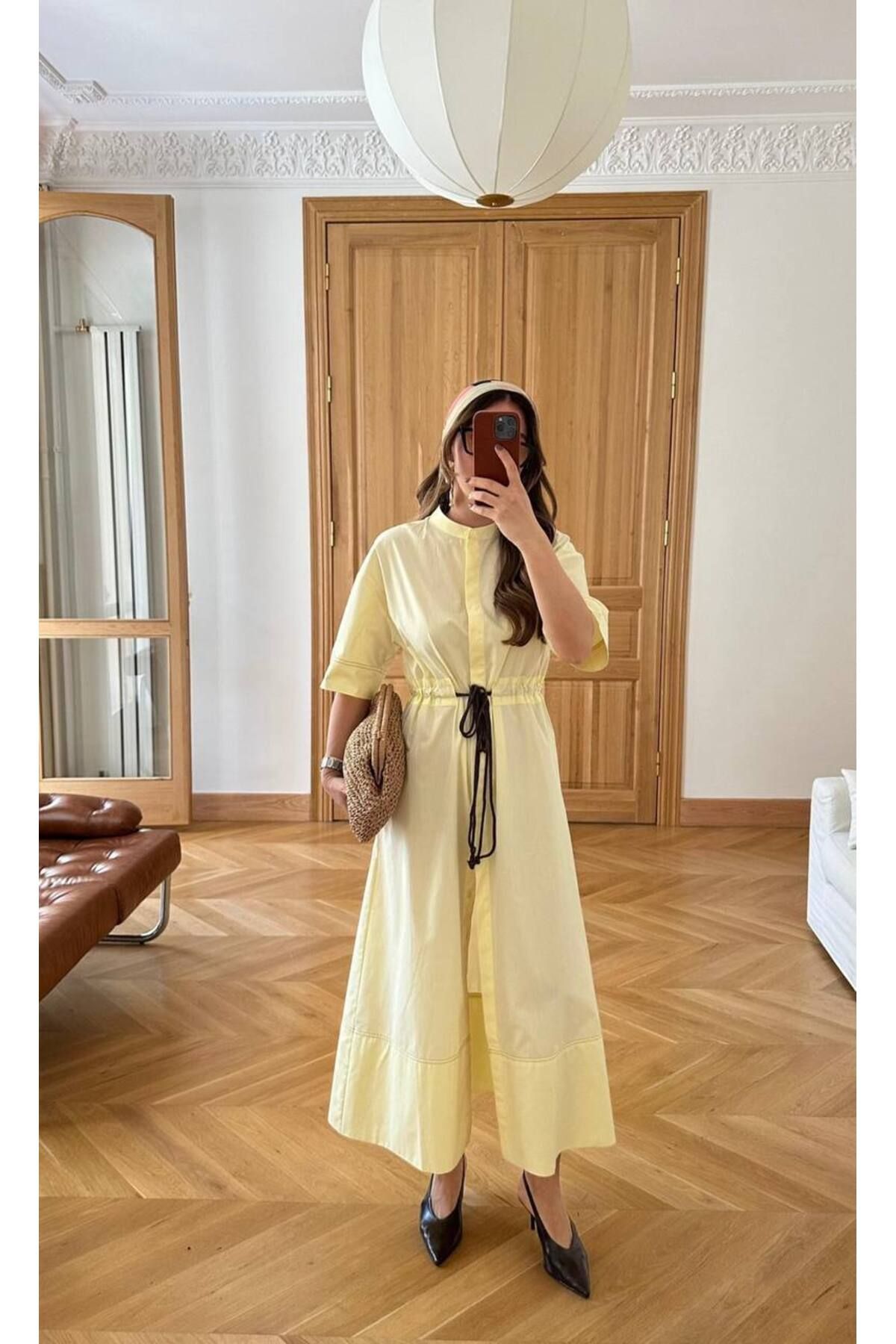 OlaFre Kordonlu Elbise