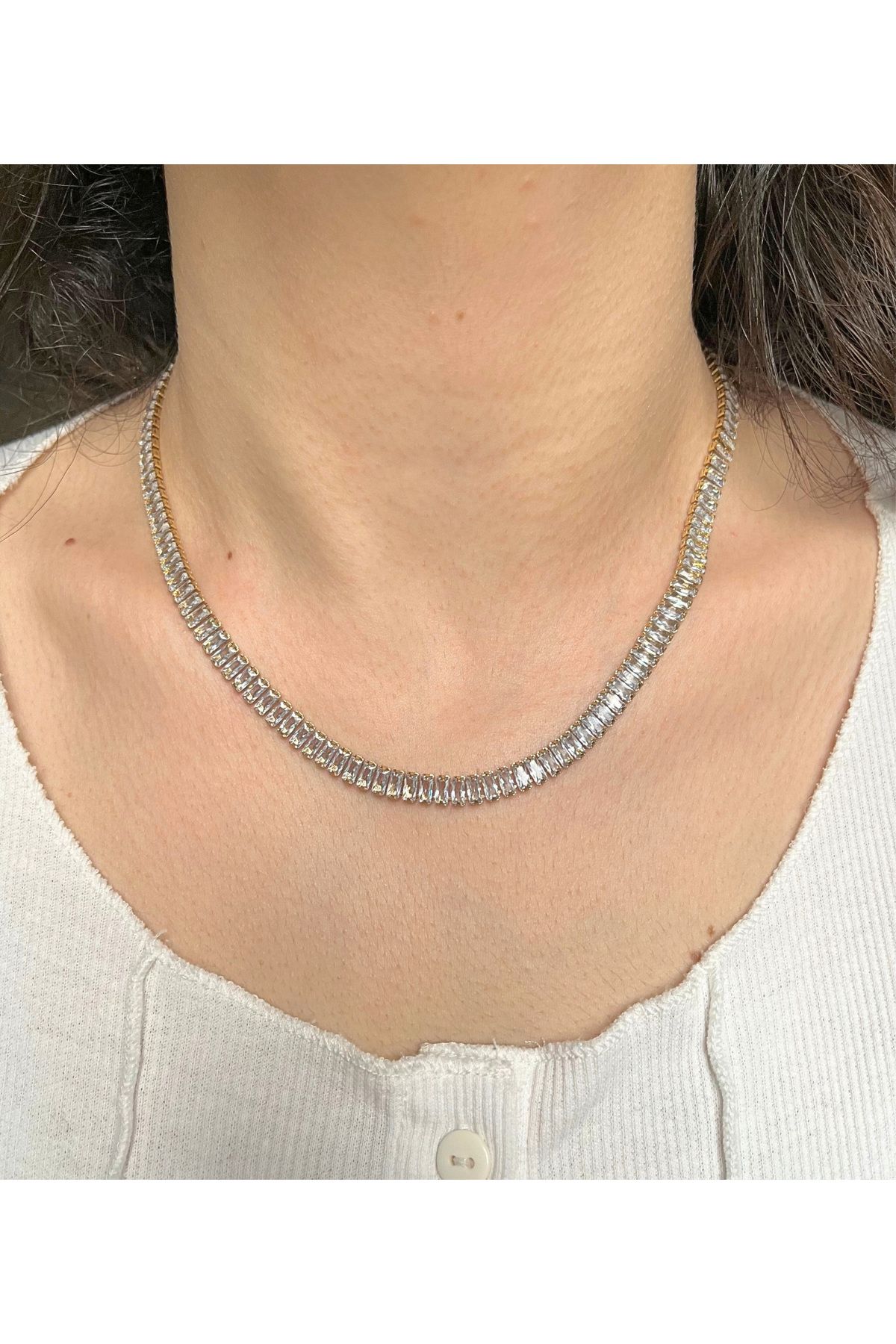 Çelik Antialerjik Suyolu Kolye 42+6cm