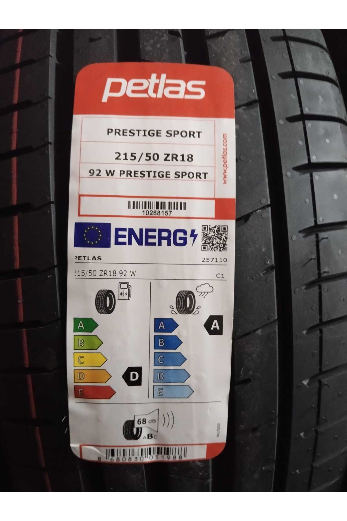Petlas 215/50 ZR18 TL 92W PRESTIGE SPORT PETLAS YAZ LASTİĞİ 2025 ÜRETİM