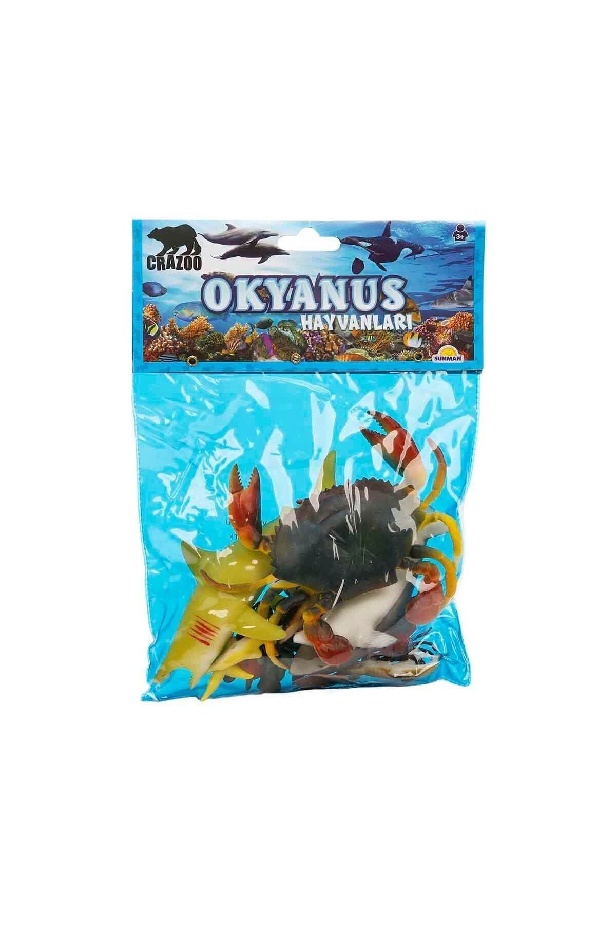 Aymir Ticaret 0709 Okyanus Hayvanları Poşetli Hayvan Oyun Seti Orta Boy