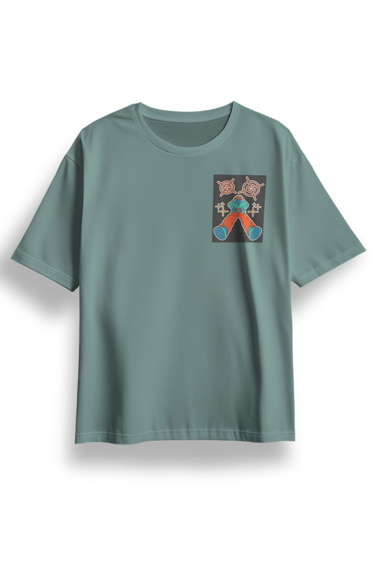 LUMARTA Oversize Street Game Baskılı Tshirt