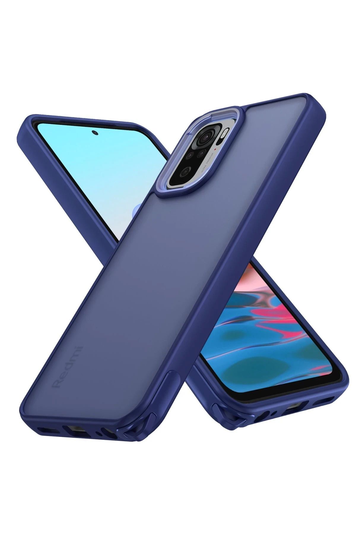 NewFace Xiaomi Redmi Note 10 Pro Kılıf Elegant Kapak - Lacivert YNSMR