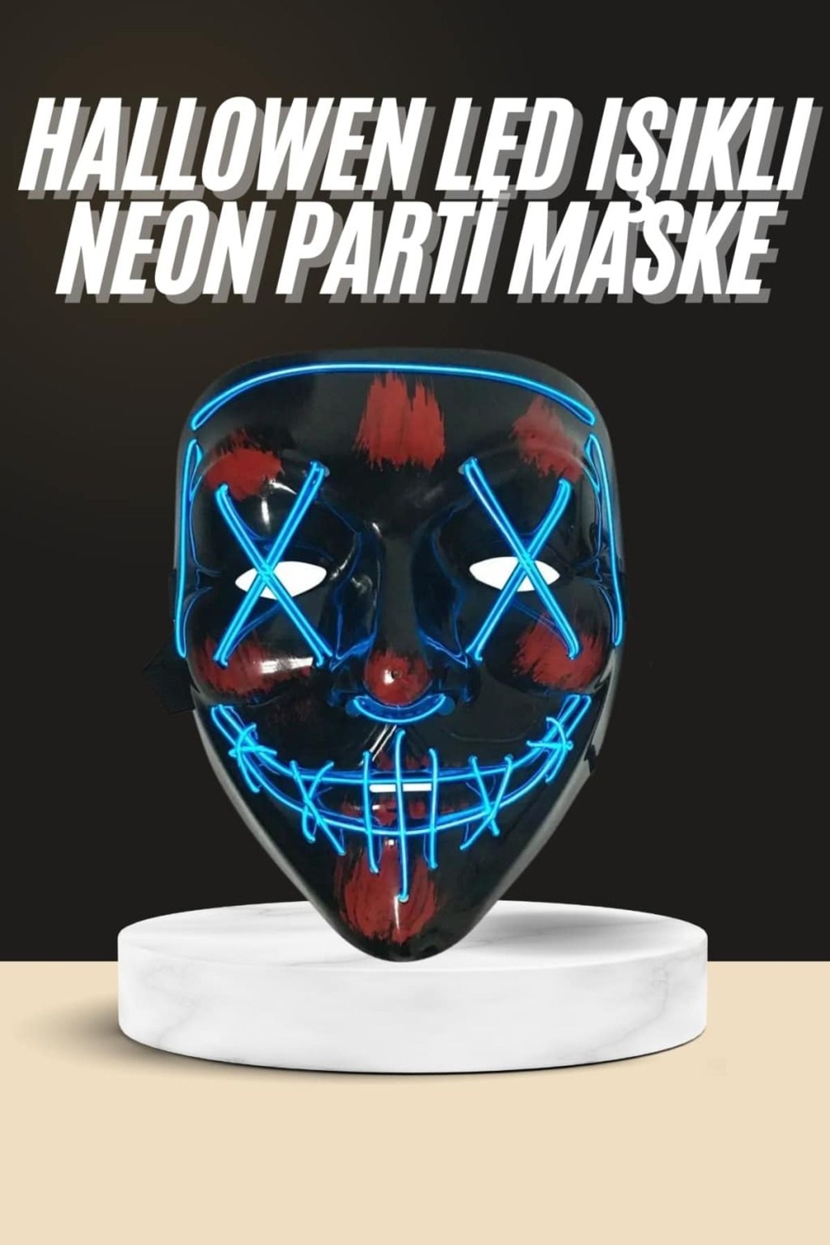 SAYARMARKT LED Işıklı Neon Parti Maskesi