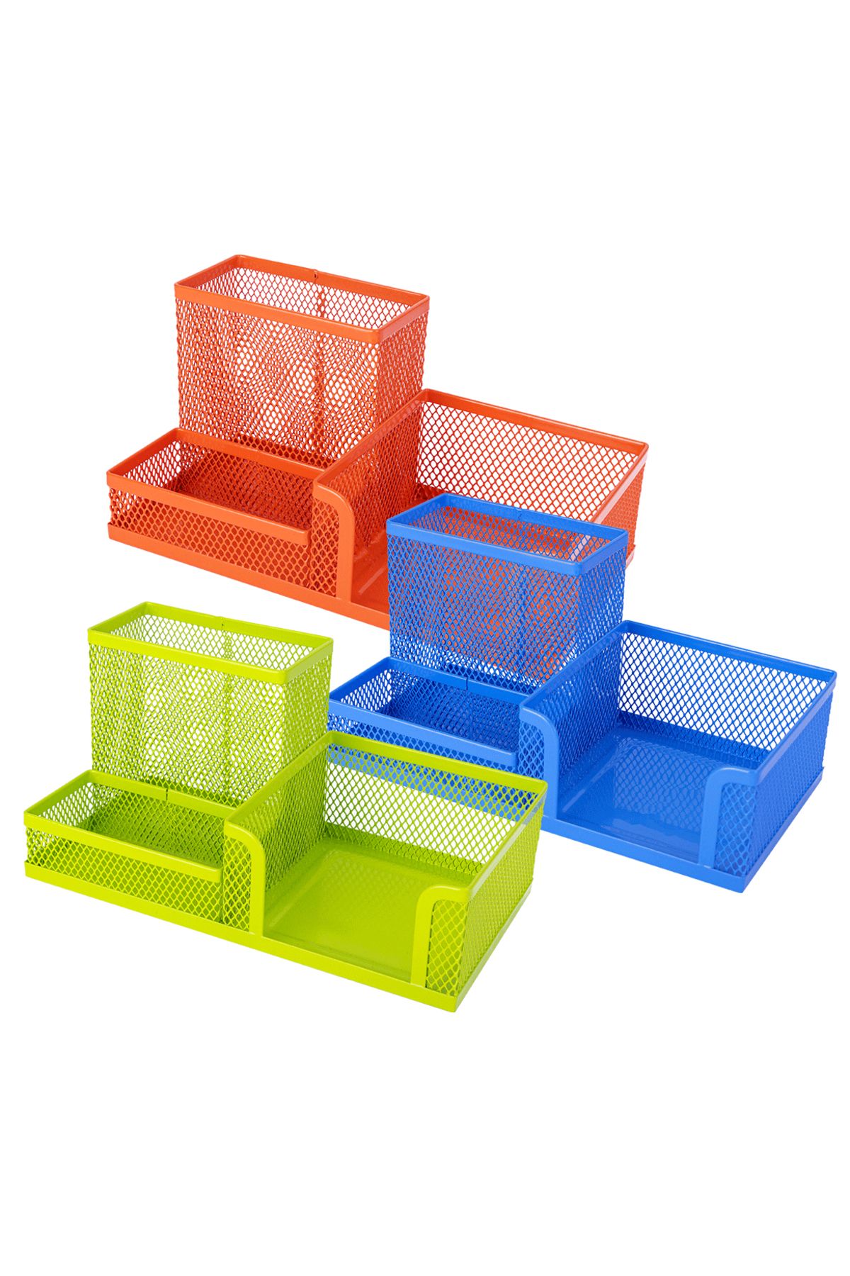 Deli Organizator De Birou Din Plasă Cu 3 Compartimente Color Deli - One Size