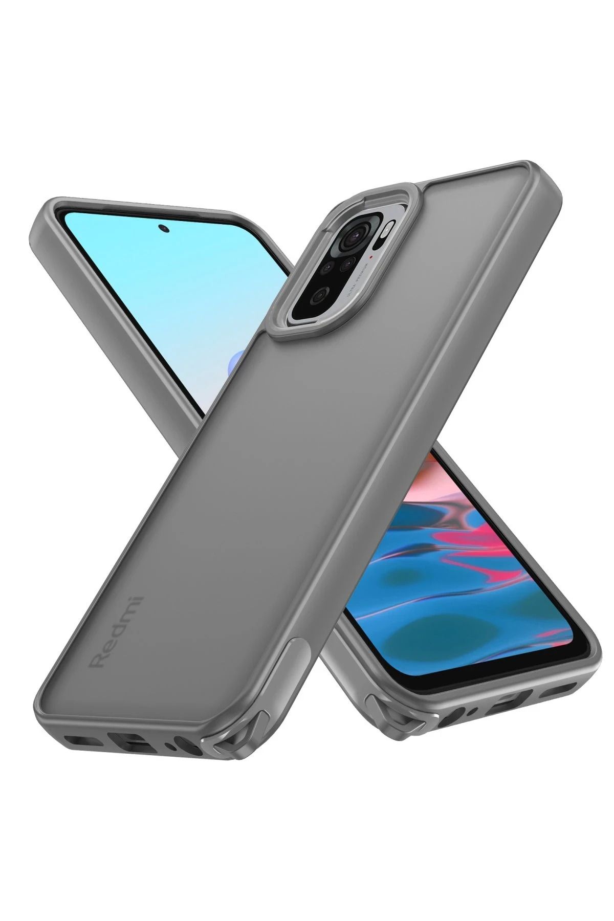 NewFace Xiaomi Redmi Note 10 Pro Kılıf Elegant Kapak - Titan Gri YNSMR