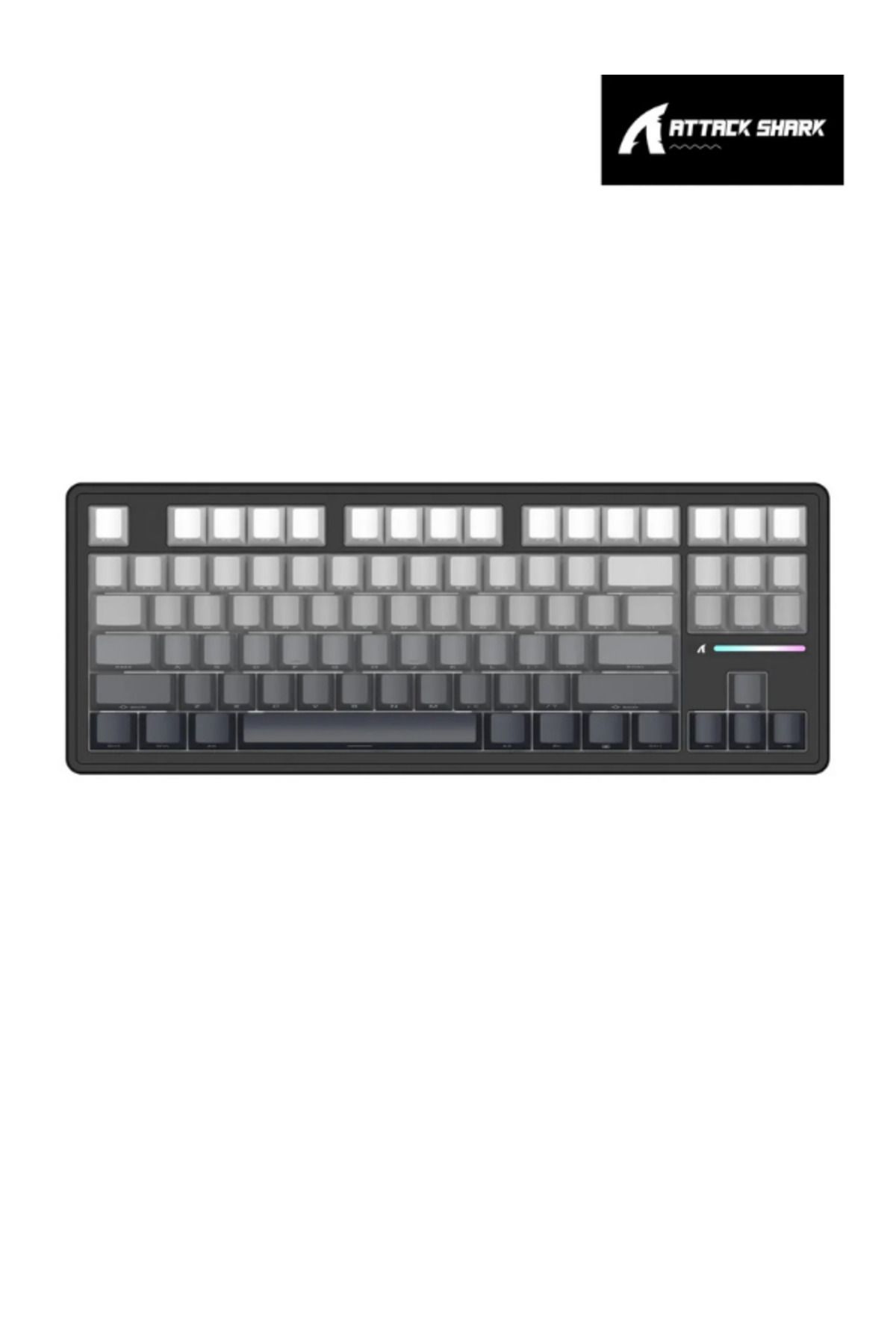 Hietech Kablosuz Profesyonel Gaming Oyuncu Klavyesi Mekanik RGB E-Sports Klavye Attack Shark M87 PROV2