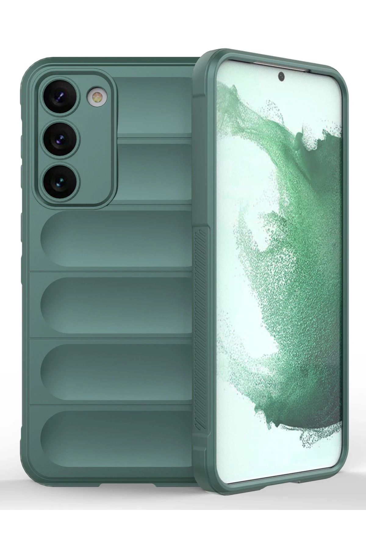 NewFace Galaxy S23 Plus  Uyumlu Kılıf Optimum Silikon - Koyu Yeşil