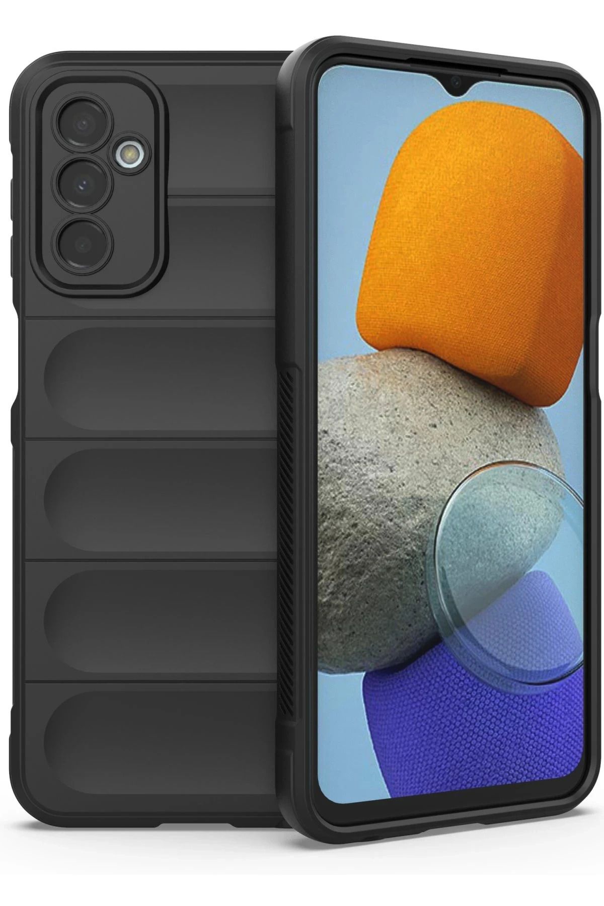 NewFace Samsung Galaxy M23 Kılıf Optimum Silikon - Siyah YNSMR