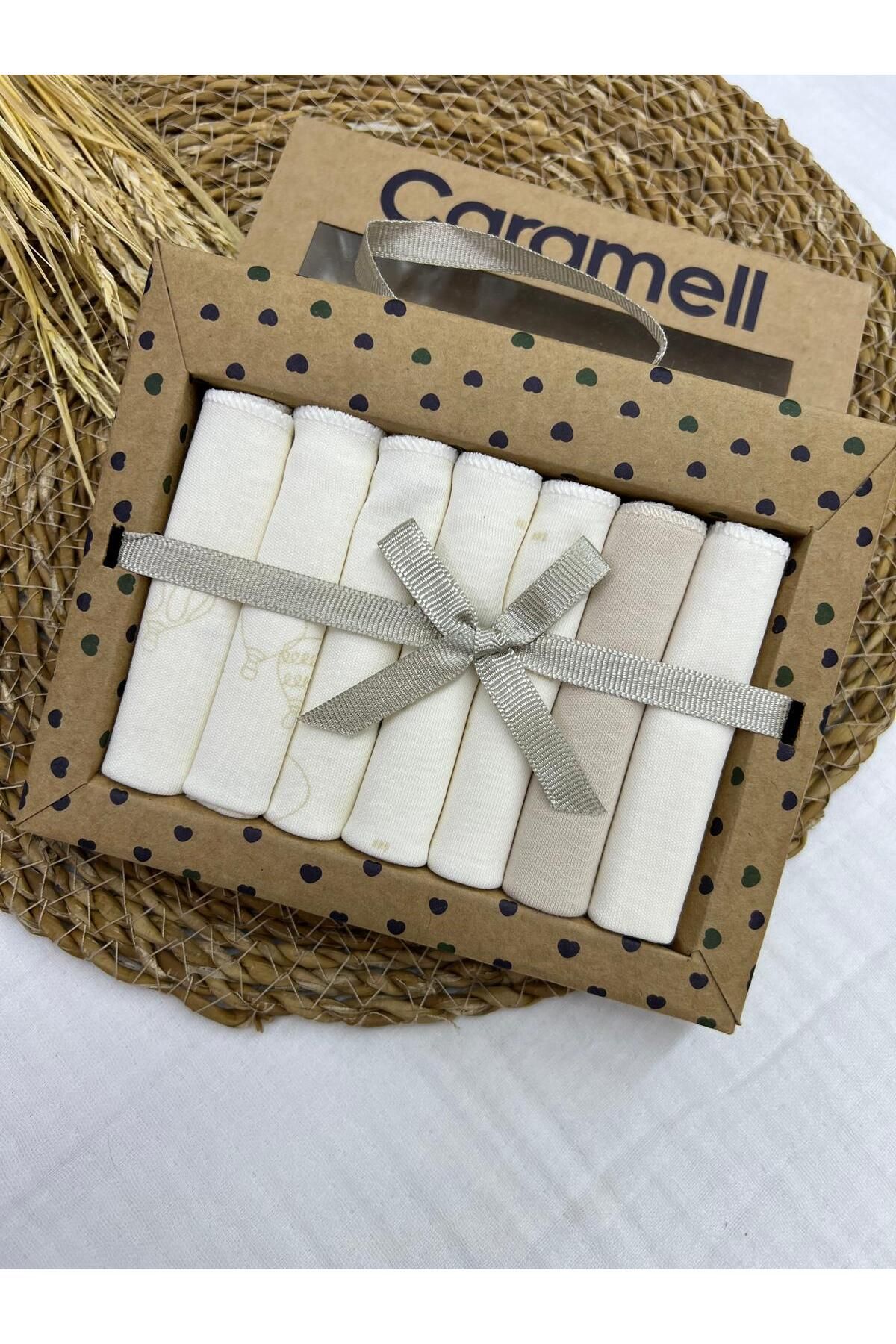 Caramell Desenli Bebek Ağız Mendili 7'li