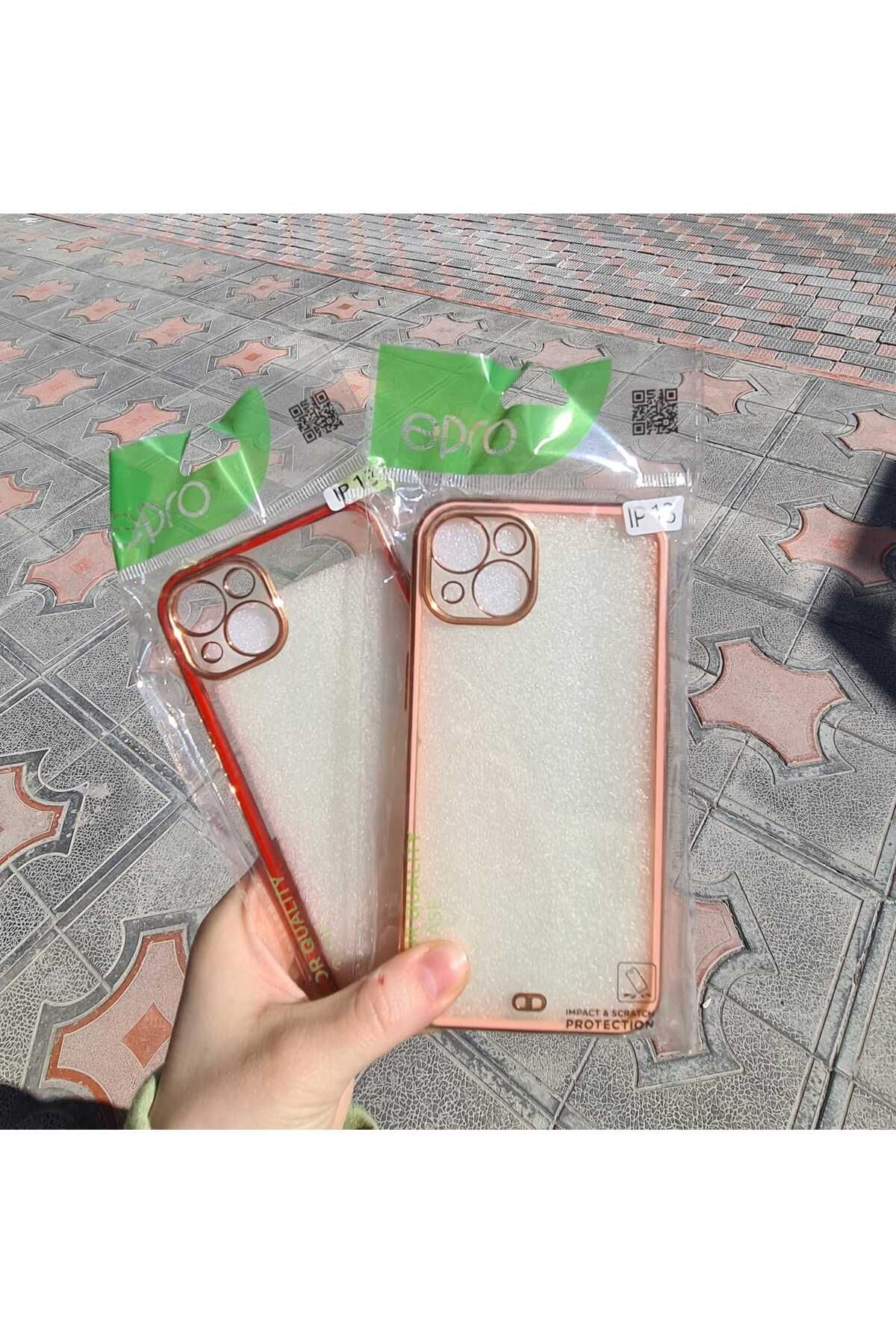 CEP-HANE Apple İphone 13 Lazer Lens Kamera Çerçeveli Kılıf