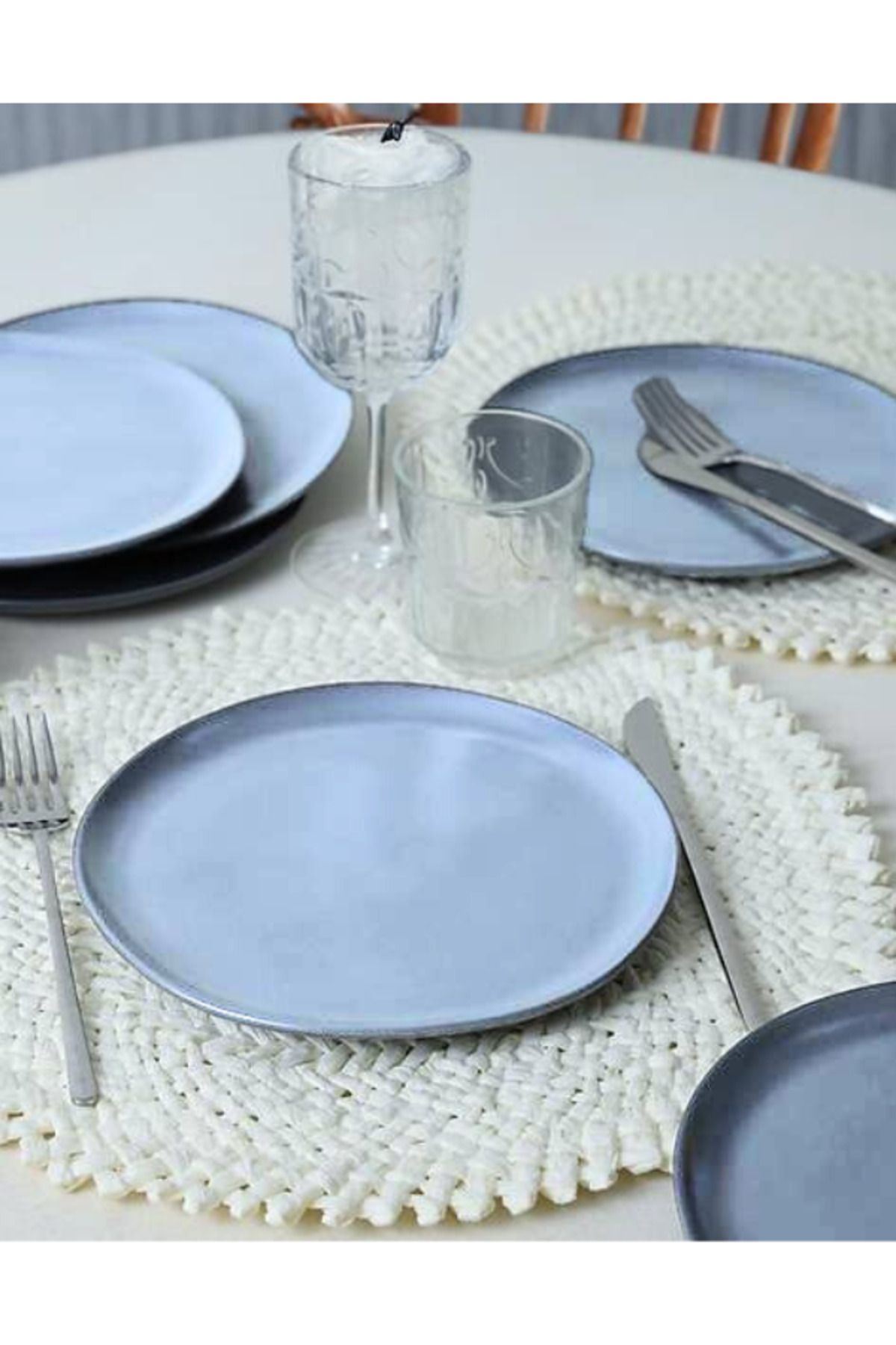 RGS ÇİNİ RGS Çini Seramik 6 Kişilik Pasta Seti Servis Tabağı