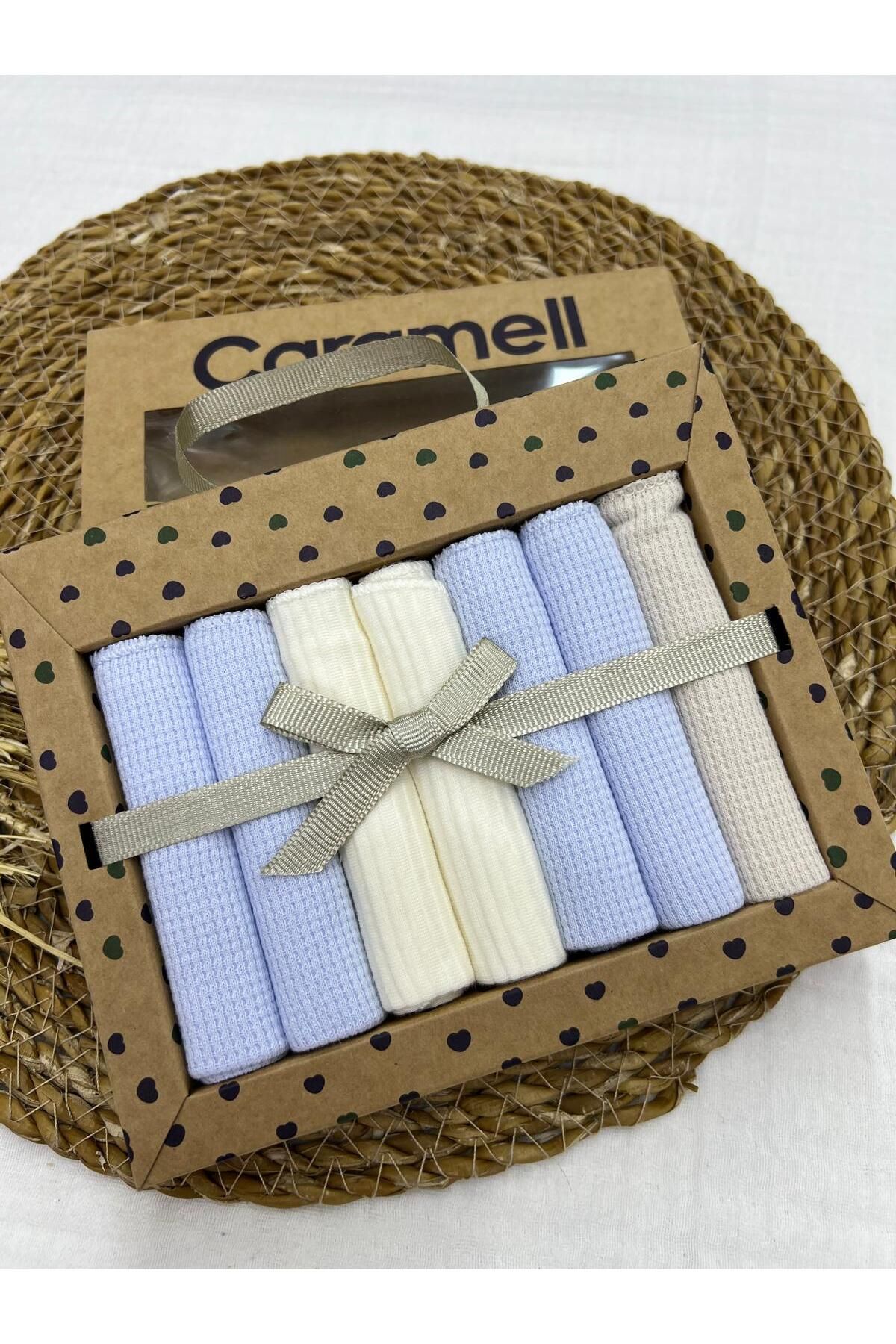 Caramell Desenli Bebek Ağız Mendili 7'li