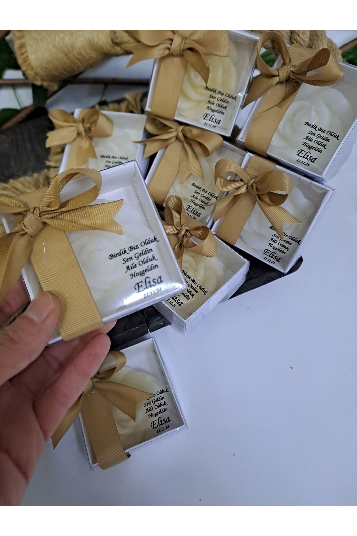 Sevil Tasarım Kutulu Gül Mum Hediyelik