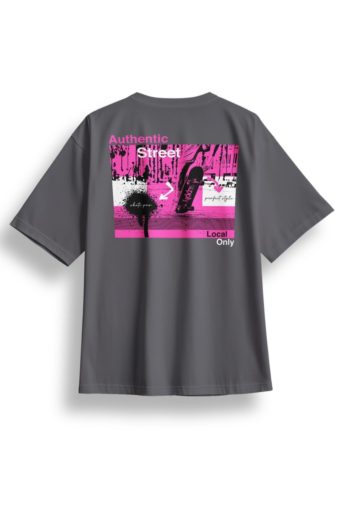 LUMARTA Oversize Sırtta Authentic Baskılı Tshirt