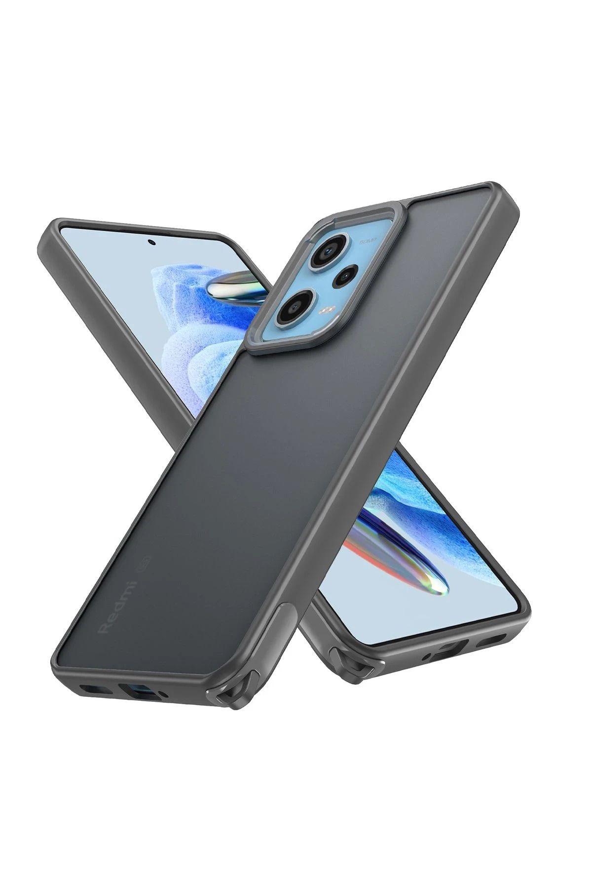 NewFace Xiaomi Redmi Note 12 Pro 5G Kılıf Elegant Kapak - Titan Gri JOJUA