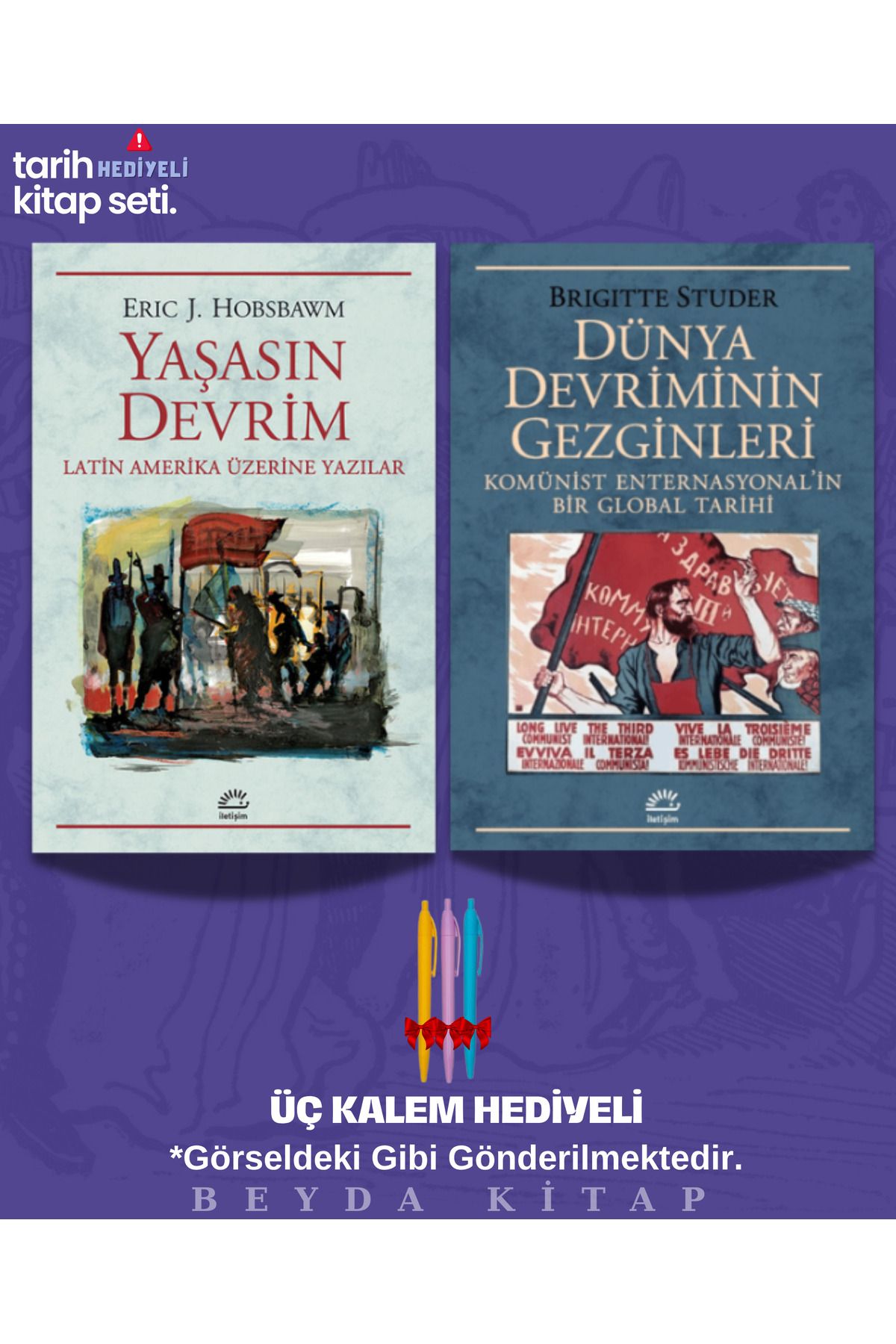 İletişim Yayınları Yaşasın Devrim - Dünya Devriminin Gezginleri - Kalem Hediyeli - Kitap Seti - TRİLTSYV