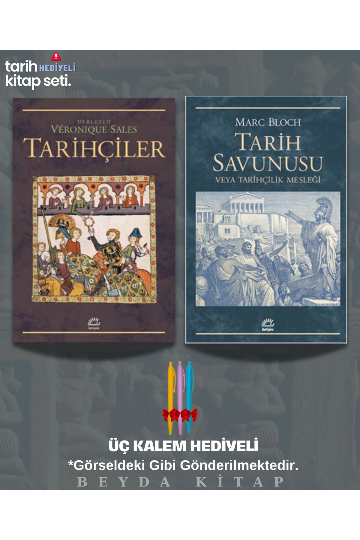 İletişim Yayınları Tarihçiler - Tarih Savunusu - Kalem Hediyeli - Kitap Seti, 1GZTB - TRİLTSYV