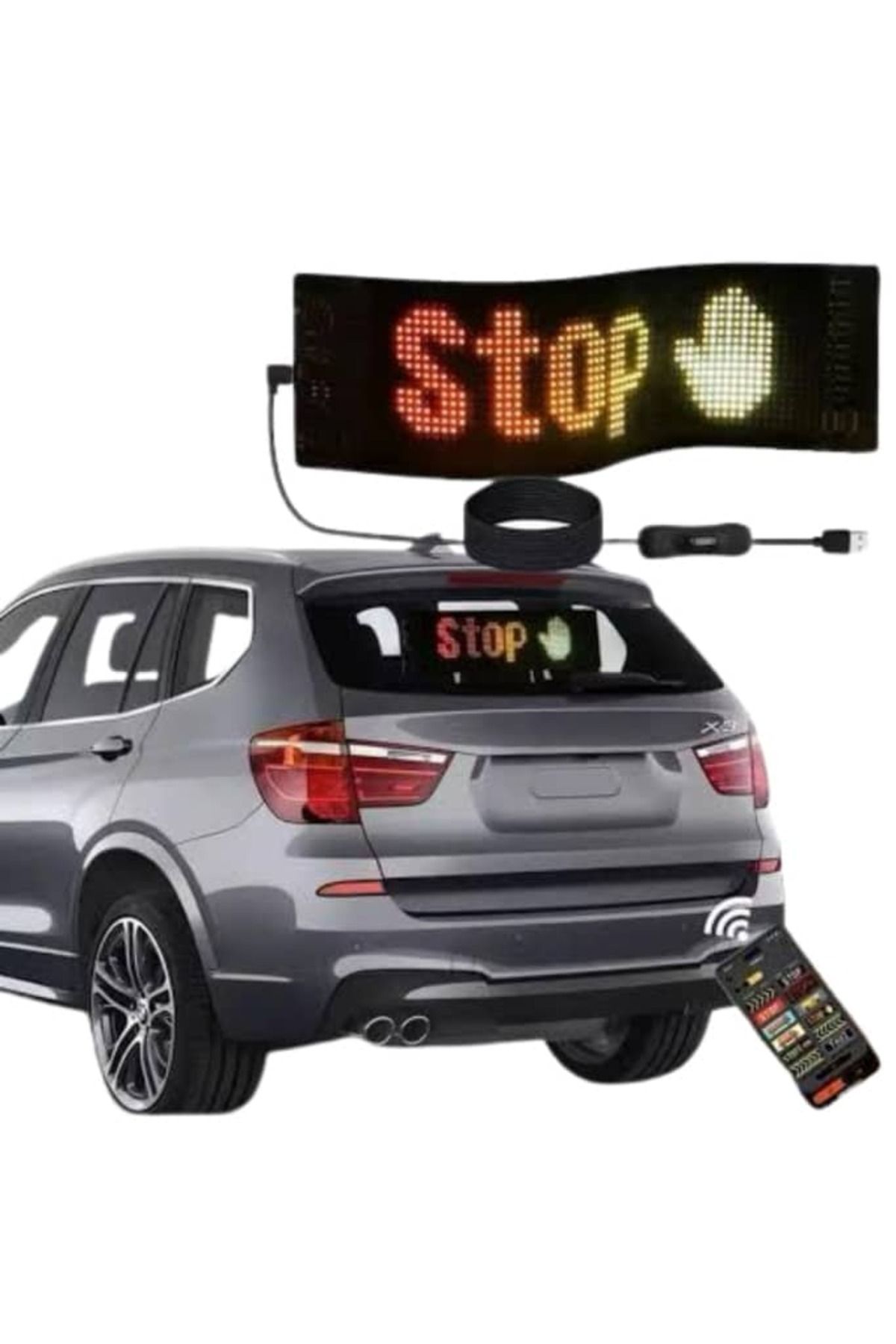 SAYARMARKT Telefon Kontrollü 16x96 Matrik LED