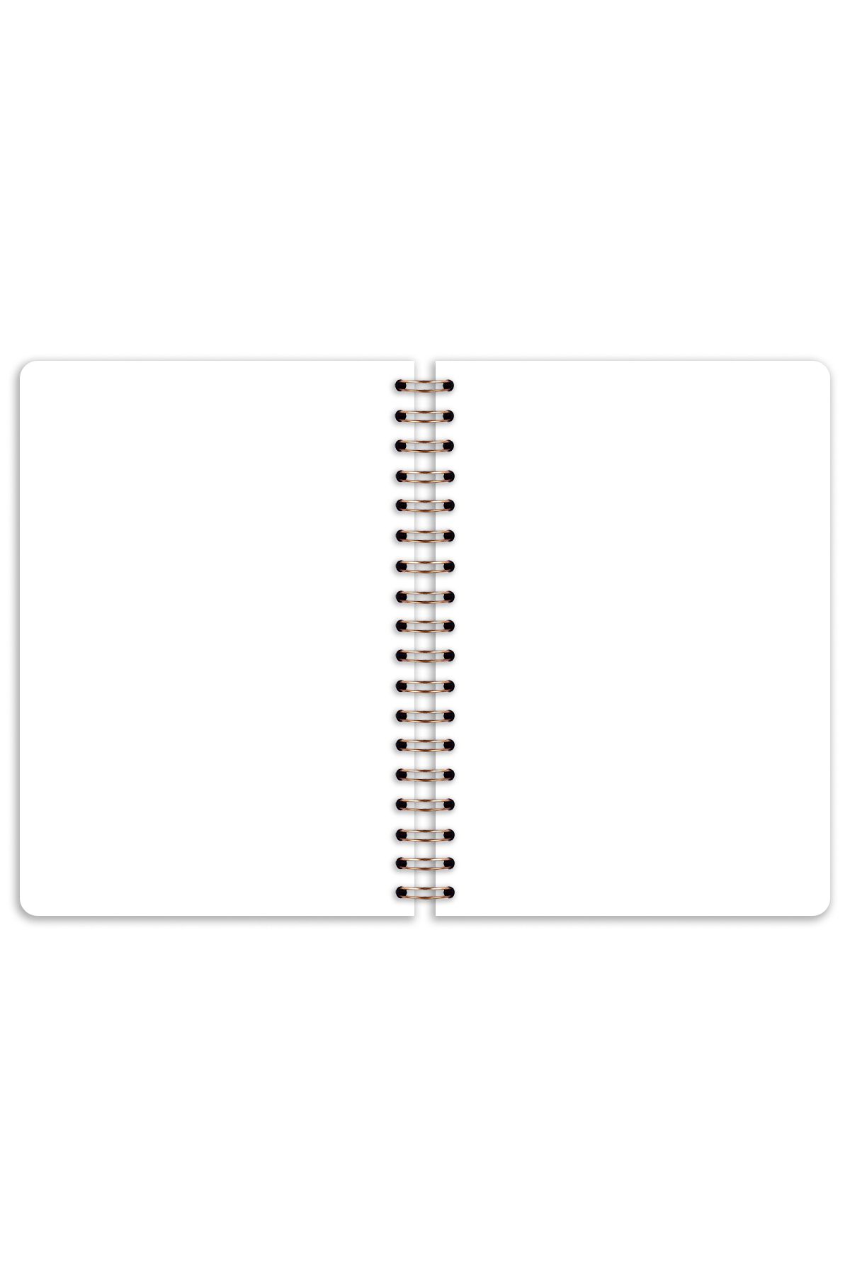 Matt Notebook-B5 17X24 cm Spiral Elastic Plain Without Line Undated Notepad Bows 8