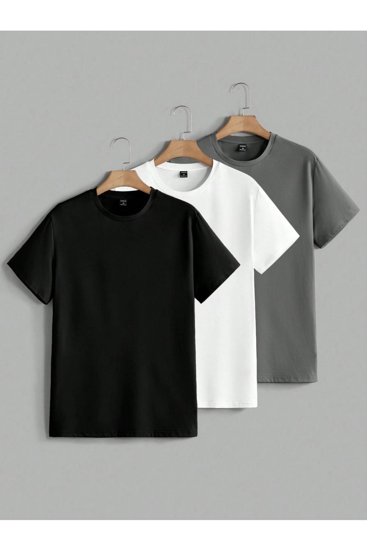 PAVRO Unisex Tshrt Pavro rahat kesim düz renkli çoklu renkli tshrt