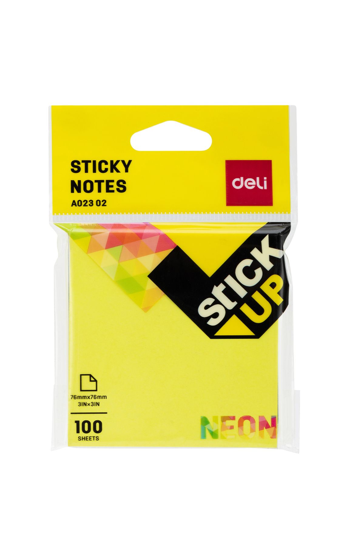 Deli Notițe Autoadezive 76*76mm 100 Coli Neon Deli - One Size