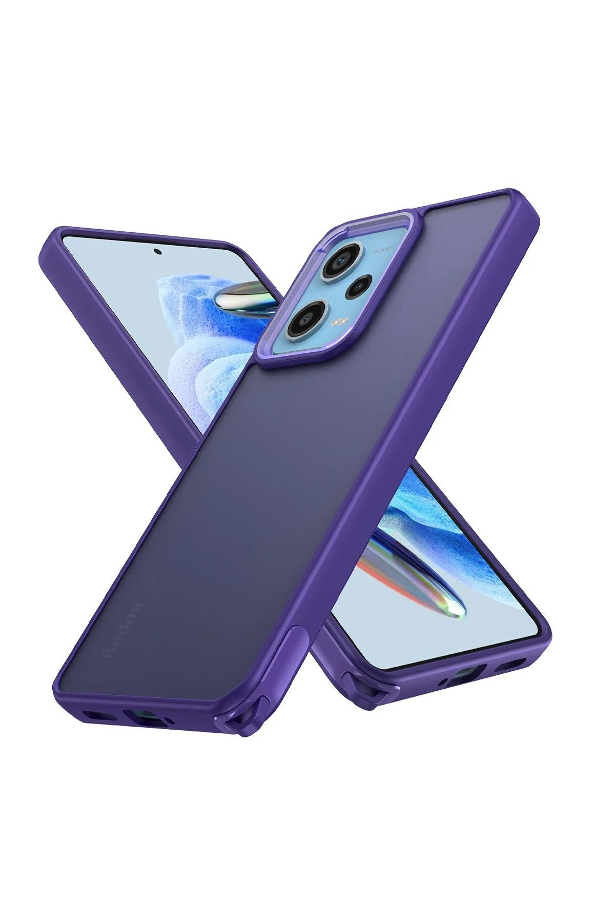 NewFace Xiaomi Redmi Note 12 Pro 5G Kılıf Elegant Kapak - Derin Mor JOJUA